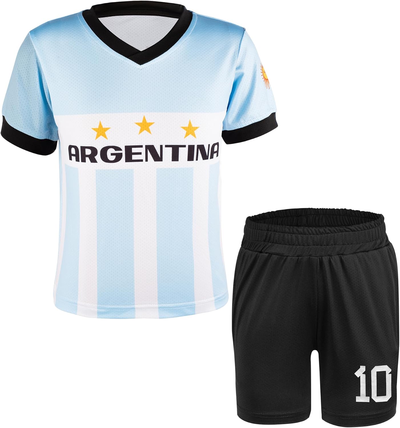 Soccer Jerseys for Kids Boys & Girls Youth Soccer Practice Jersey Outfits Toddler Football Training Shirt Uniform 2-14 Argentina-Mess 11-12 Years Blue-agt-mess