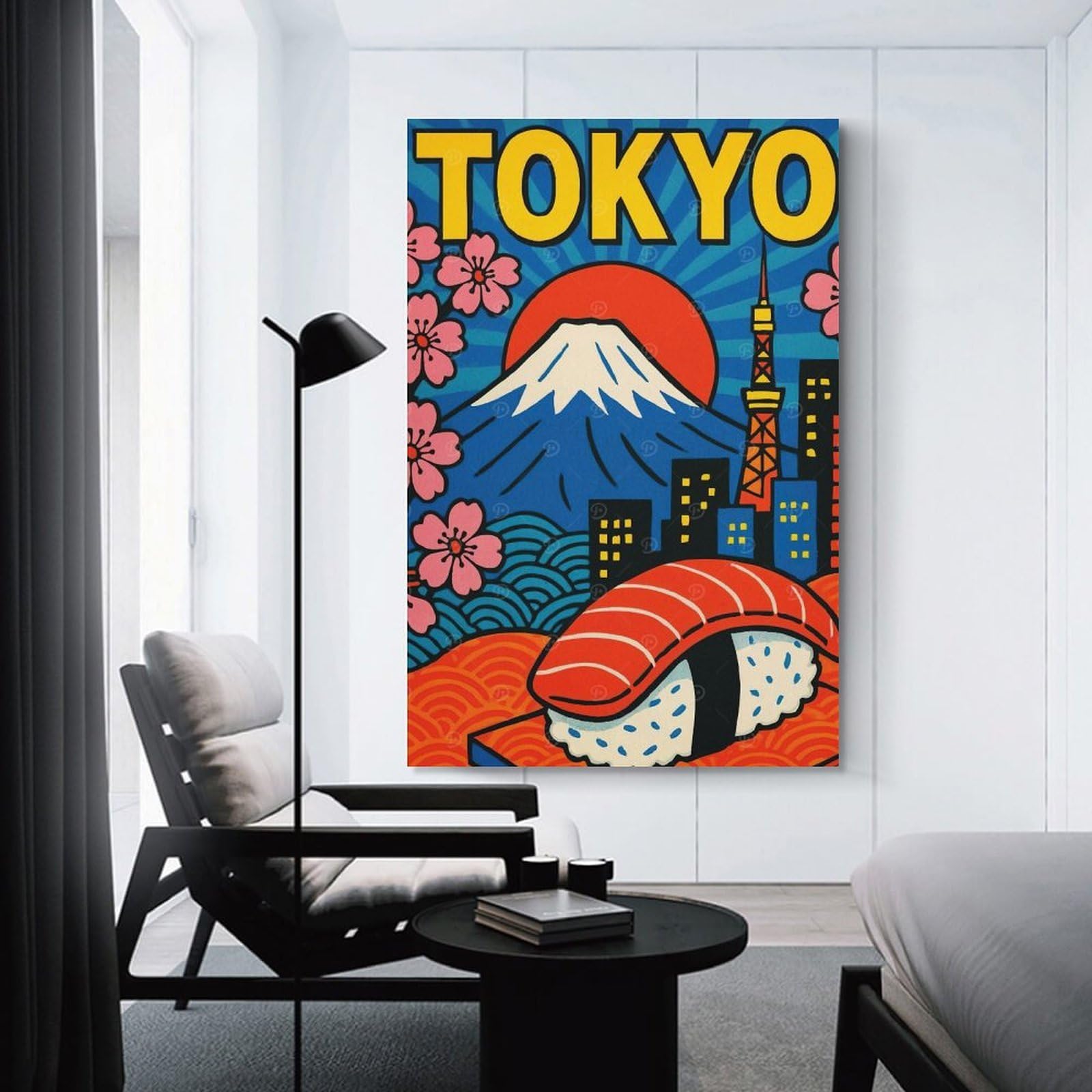 Junmoney Tokyo Travel (4) Decorative Wall Artwork, 24x36inch(60x90cm), for Corridors, Hallways Or Apartment Entries, Home Artwork for First Impressions