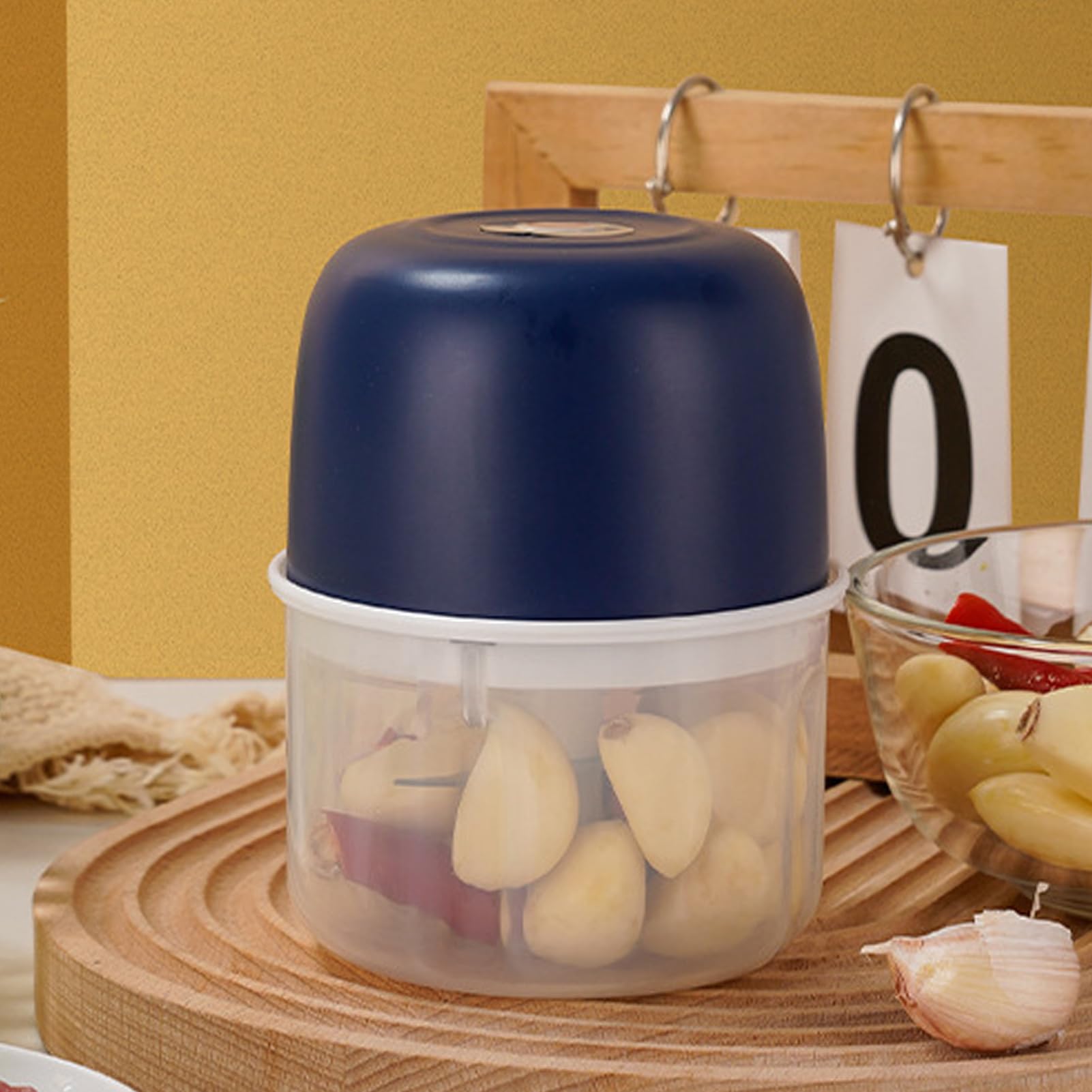 Picadora Eléctrica De Ajos - Triturador De Ajo Potente - Robot De Cocina Portátil Automático Multifunción Para Preparar Verduras Cebolla Jengibre Y Comida Para Bebés