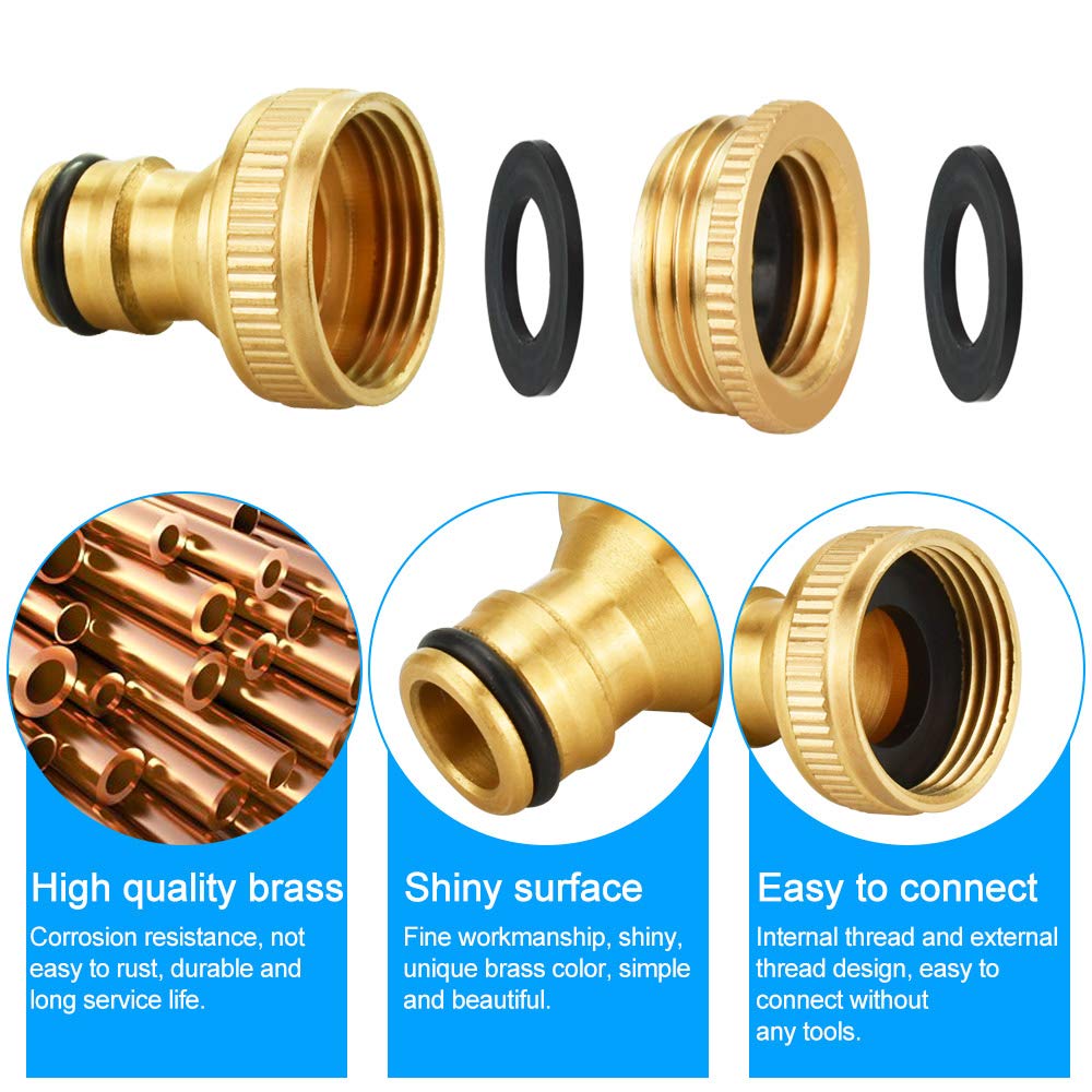 Raccordi Efield Senza Piombo Gomiti Per Tubi PEX 1/2" X 1/2" NPT Femmina - Set Da 6 Pezzi In Ottone Senza Piombo, Per Crimpatura, Pressione Max 175 Psi Gomito PEX A Crimpare Ottone - Foto 4