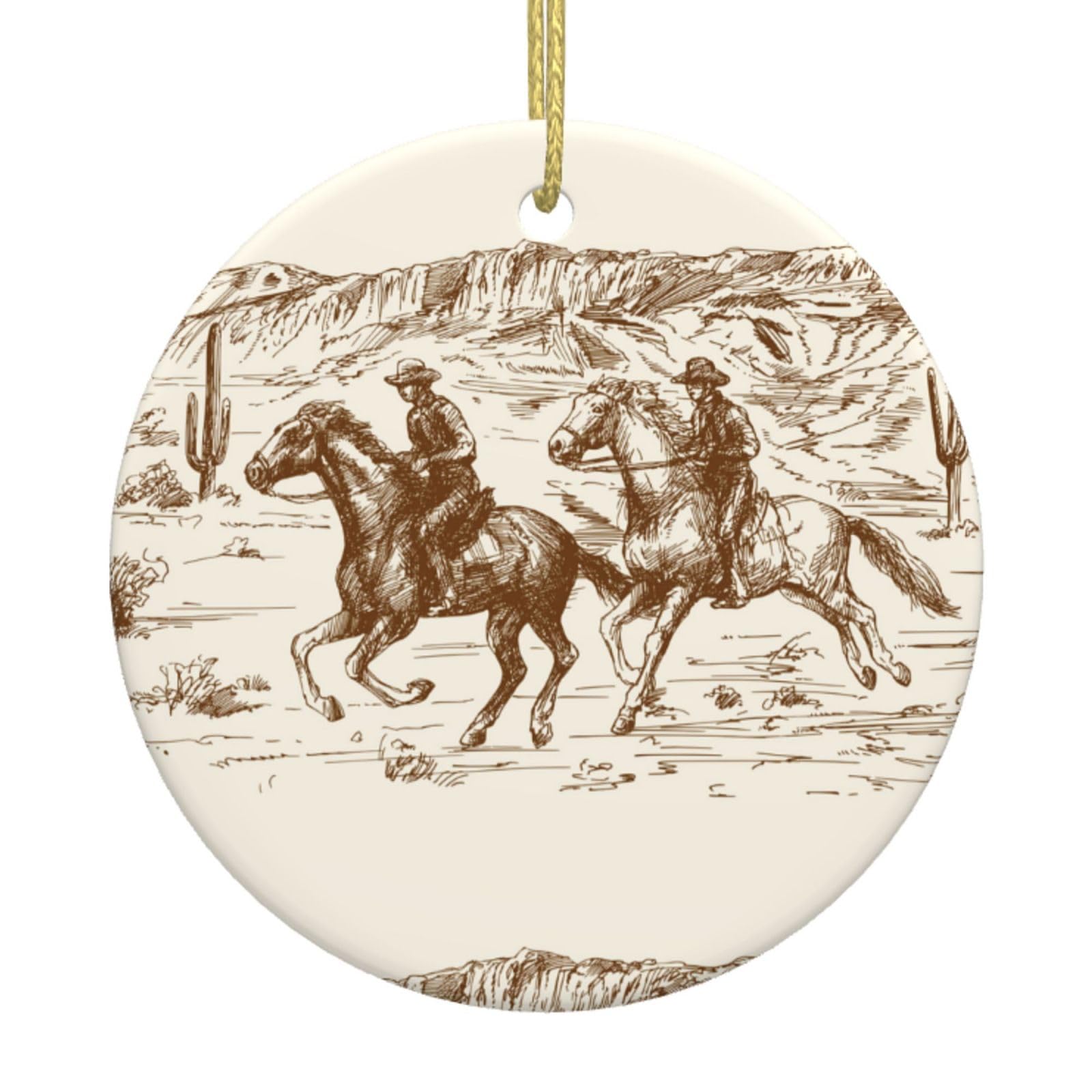 Fjqwklf As Pic American Wild West Cowboys Christmas Ornaments 2024 Christmas Ornaments Decorative Hanging Ornaments Christmas Tree Decoration Accessories Ceramic Ornaments Holiday Decor Xmas Gifts