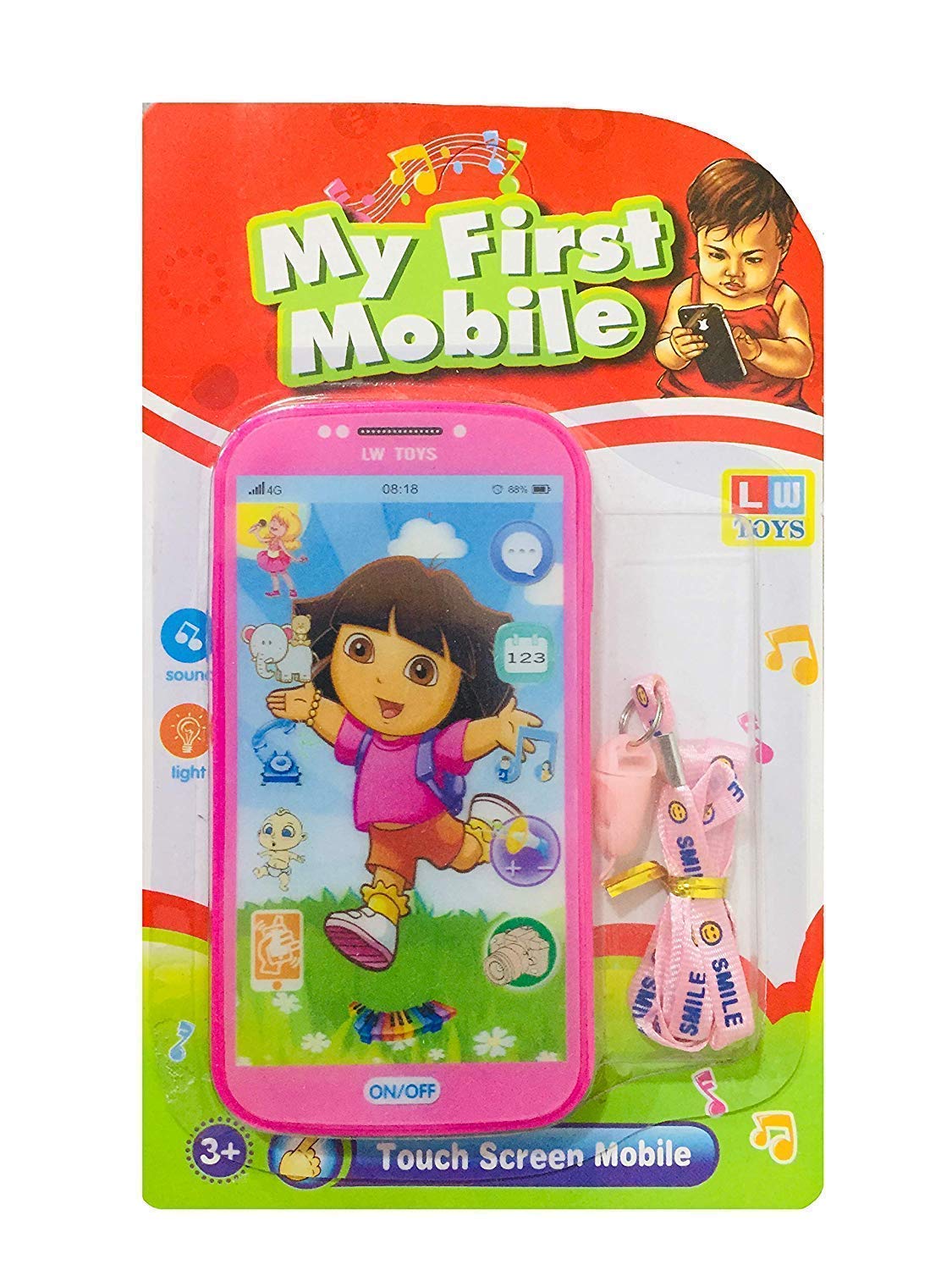 BIFLEX Plastic New Kids Talking First Learning Mobile Smartphone with Touch Screen and Multiple Sound Effects with Neck Holder for Boys & Girls (Multi) (B0C49YMZYJ) Amazon Price History, Amazon Price Tracker