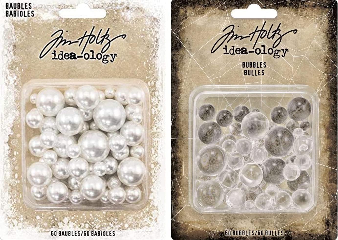 Tim Holtz Idea-Ology Baubles & Bubbles - Bundle of 2 Packages