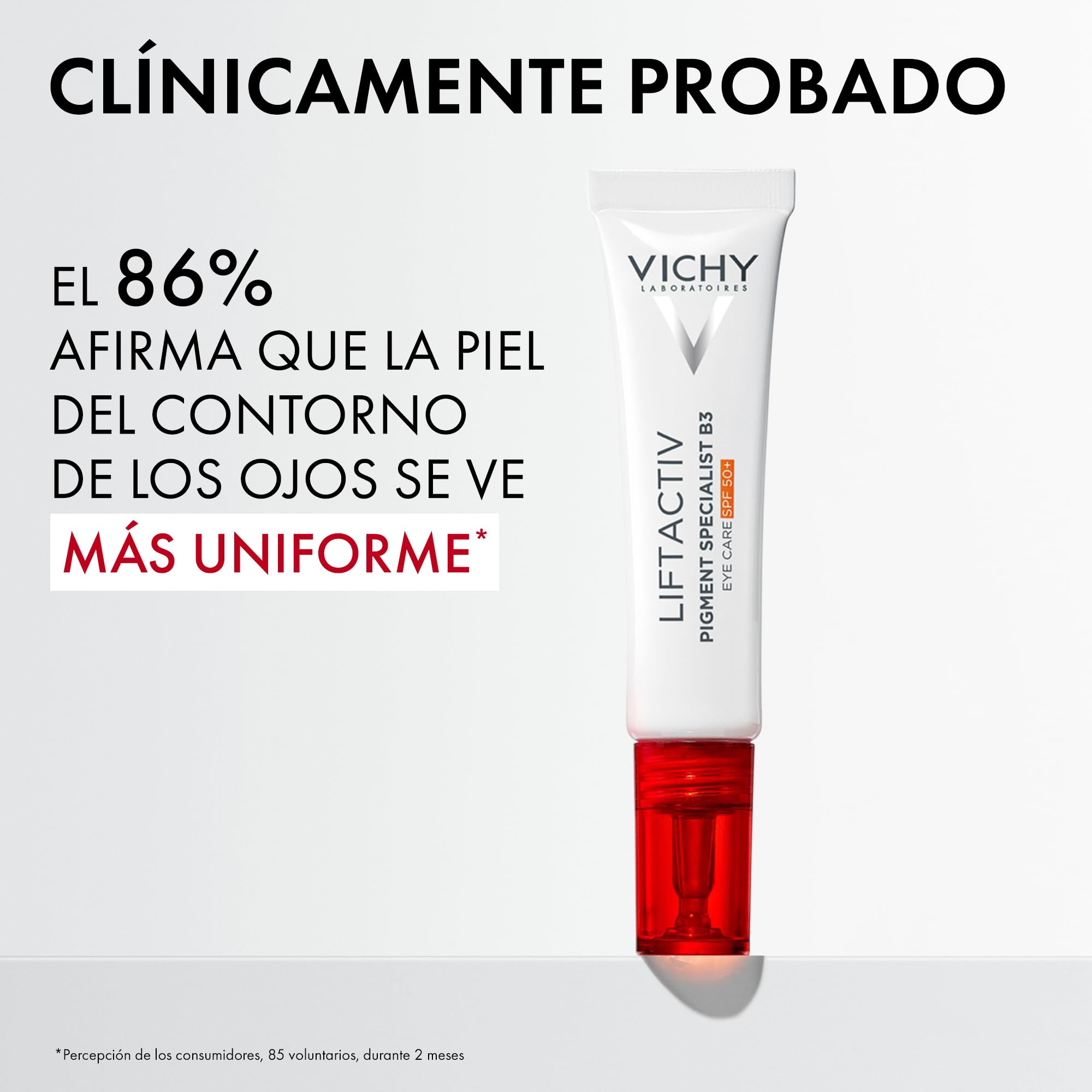 Vichy Tratamiento Antiojeras Oscuras con SPP50, Atenúa Todo Tipo de Ojeras y Pigmentación, Enriquecido con Melasyl y Niacinamida, Para Todo Tipo de Pieles, Liftactiv Pigment Specialist B3, 15 ml