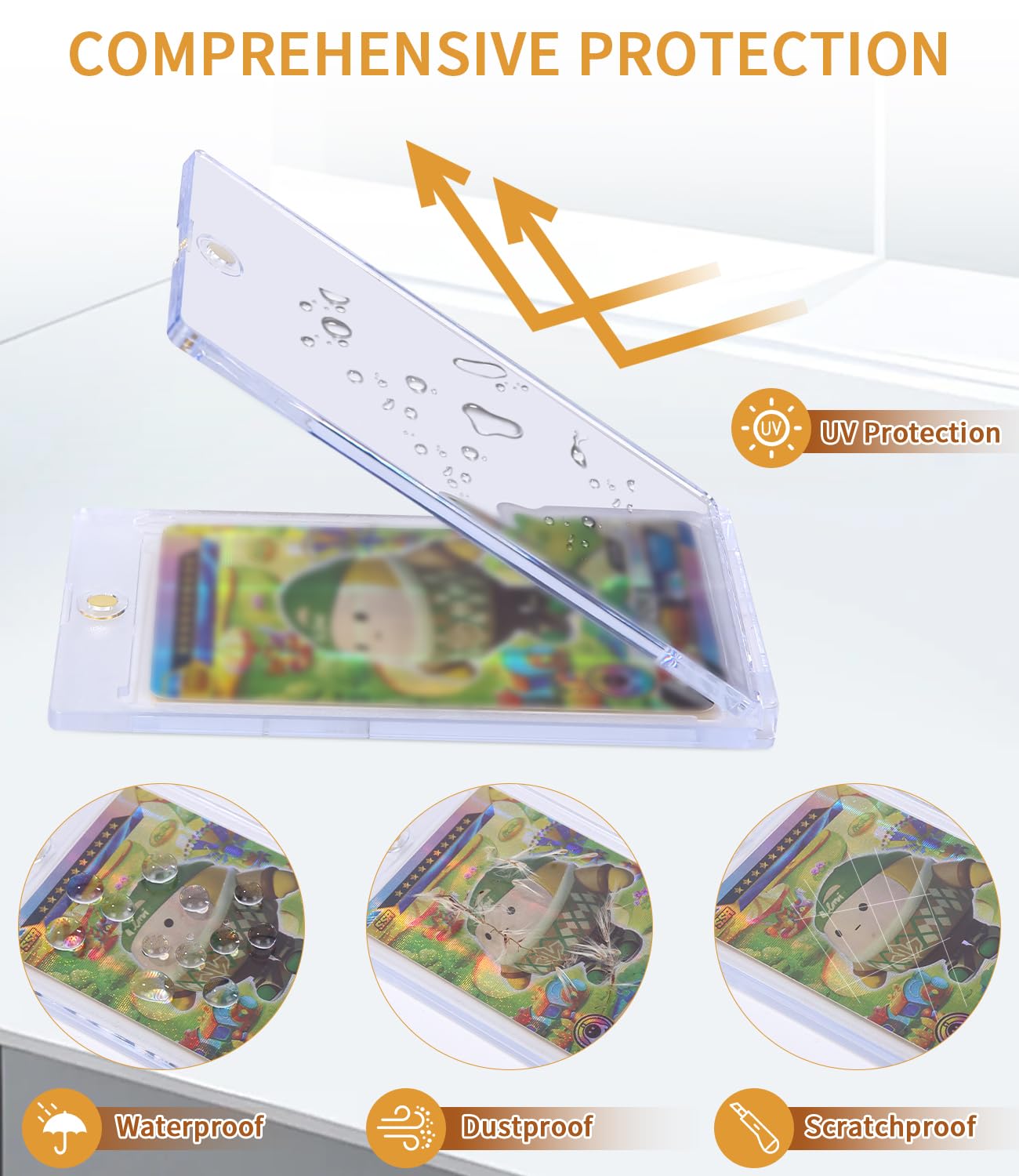 LEAZZLE 12 sztuk etui na karty kolekcjonerskie Magnetic Card Holder