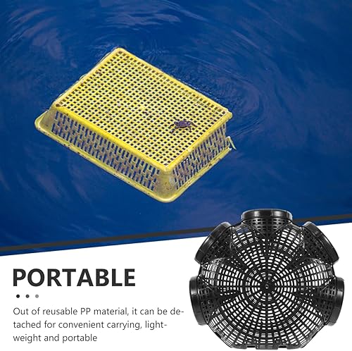 Miniatura 8 de Trampa portátil para cangrejos reutilizable, jaula de pesca para cangrejos, camarones de cangrejo, trampa de malla duradera para pesca de agua dulce