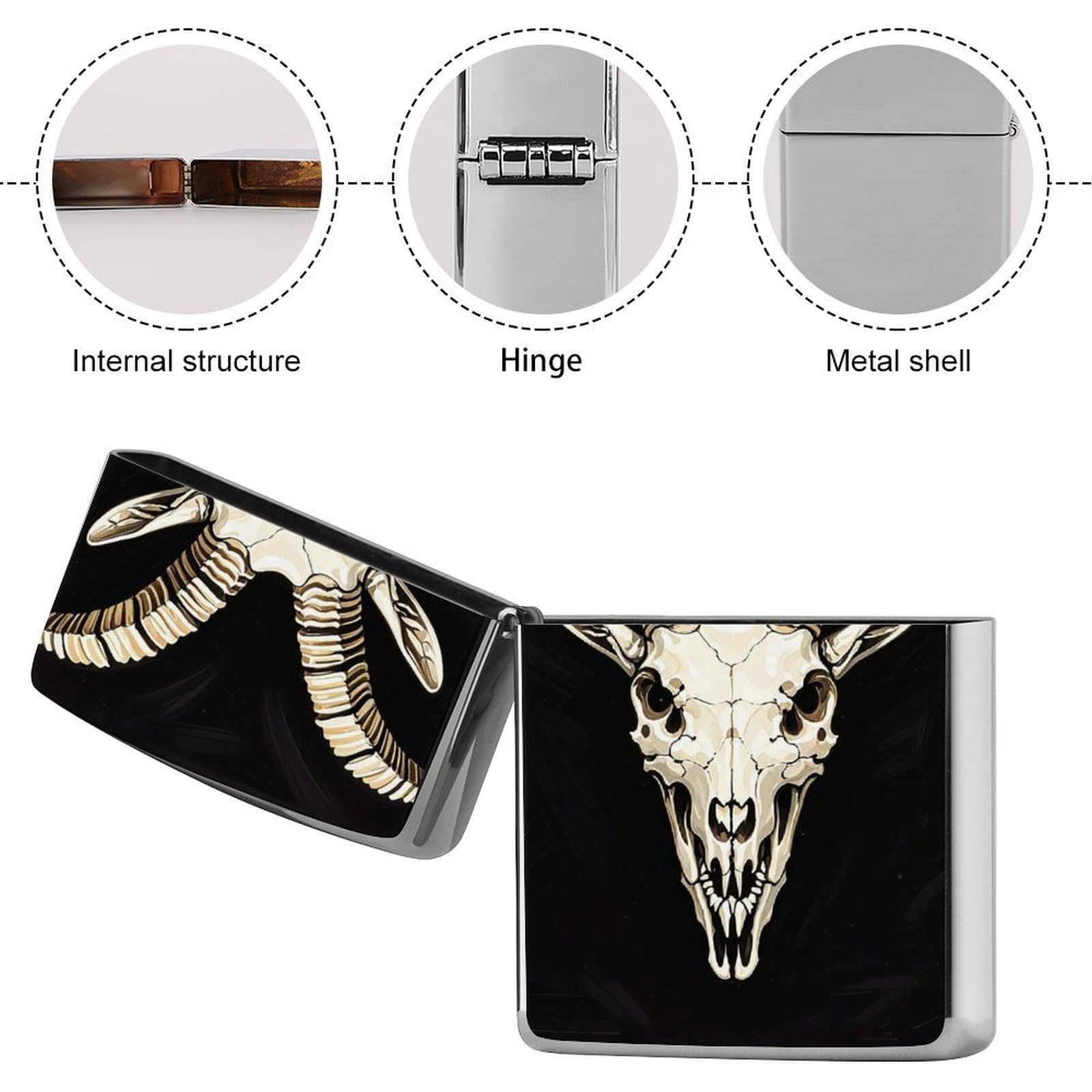 skull cigarette case with lighter New Colorful Day of the Dead Sugar USB GOOD WORKMANSHIP Vintage Sweet Death Skull Cigarette