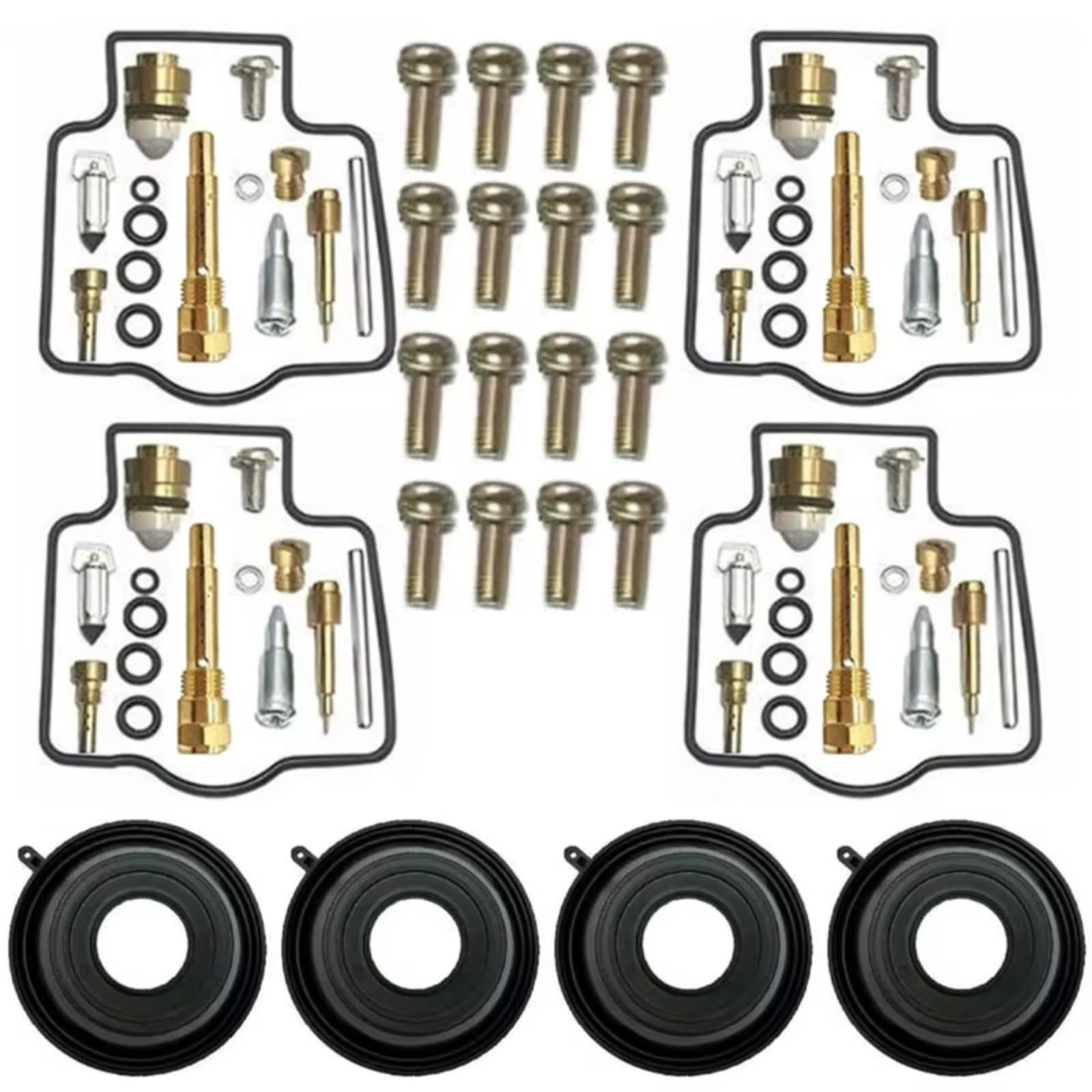 Kit Reparación Carburador Kit De Reparación Carburador Motocicleta para ZZR para ZX 600 ZX600-E12H para ZZR600 1993-2001 Diafragma De Émbolo Flotante | Set 2