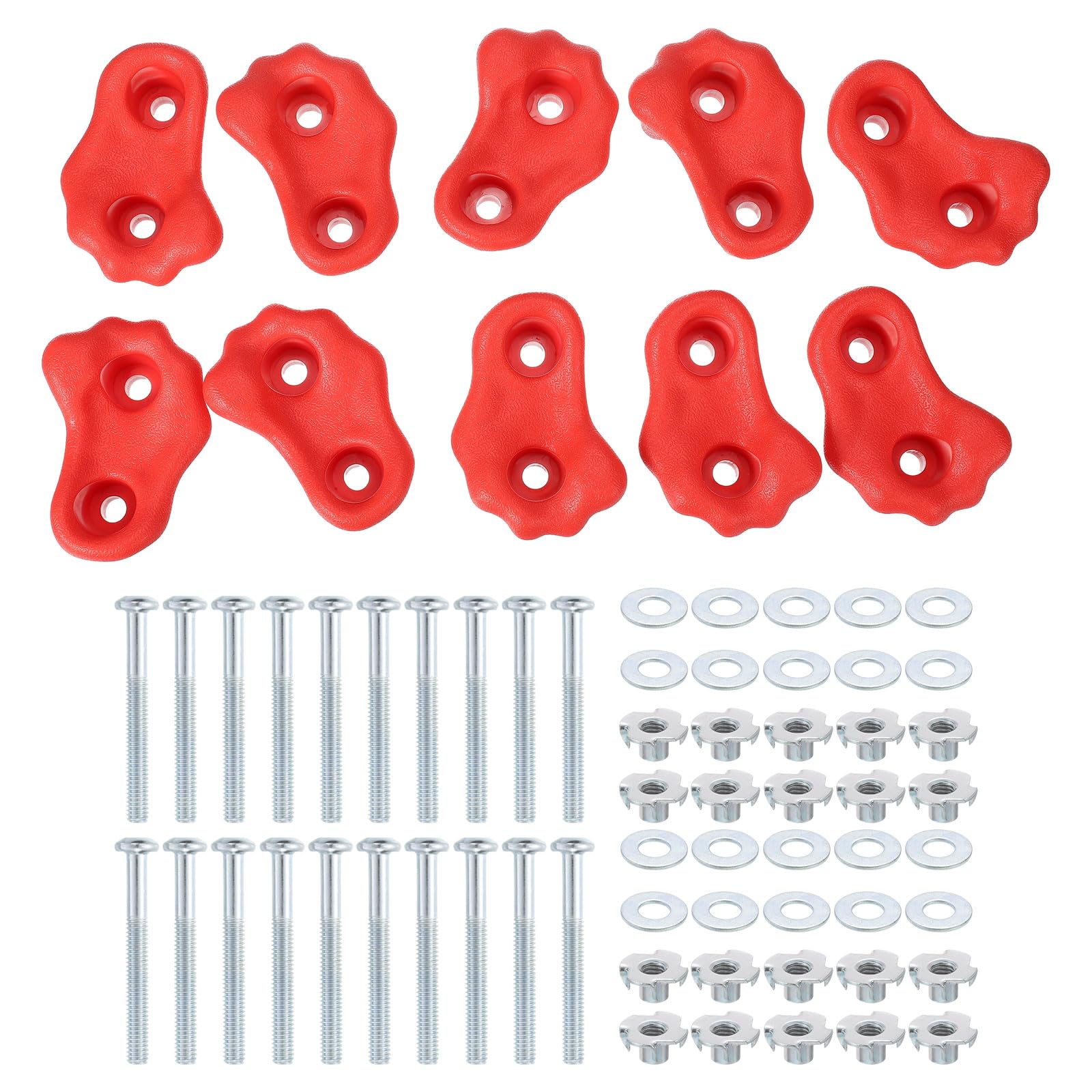 PATIKIL 10 Pcs Petites Prises De Mur d'escalade Rouge B-Petit