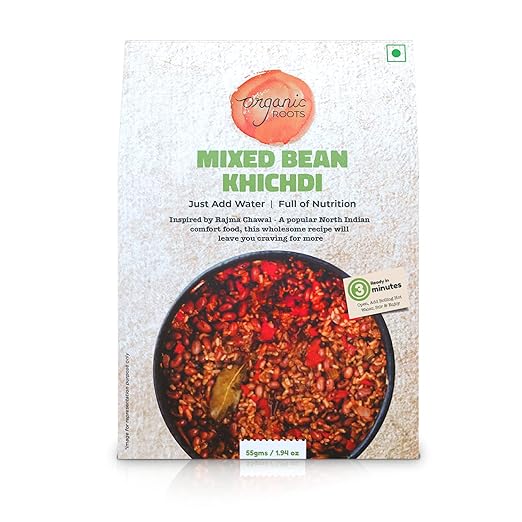Mixed Bean Khichdi | Superfood | Instant Food | Healthy Snacks | Ready to Eat Meal | No MSG, No Preservatives | Full Meal - 55 gm (Pack of 1)