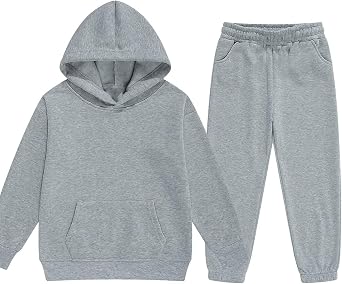 DHSPKN Girls Boys 2 Piece Tracksuit Athletic Sweatsuits Sets,2-13Years