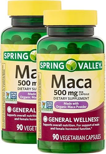 Unique Bundle Store Maca 500mg  90 cápsulas vegetarianas, suplemento de raíz de maca orgánica, suplemento dietético para el bienestar general, sin