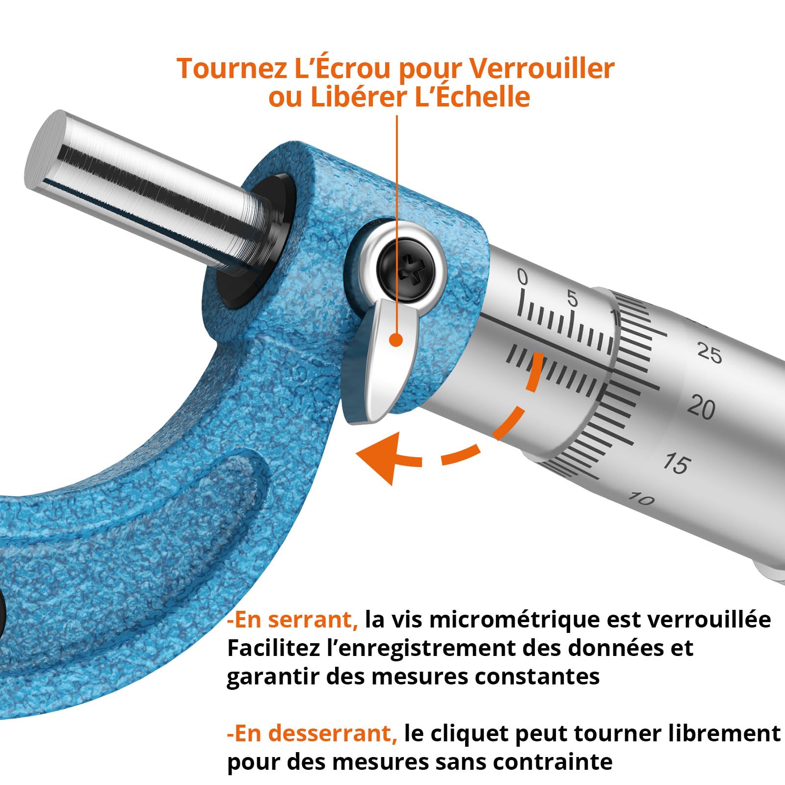 Proster Micromètre Extérieur 0–100mm 4 Pièces – Précision 0,01mm avec Ratchet Stop, Satin Chrome & Échelle Laser, Ensemble Professionnel pour Atelier, Contrôle Qualité et Machiniste