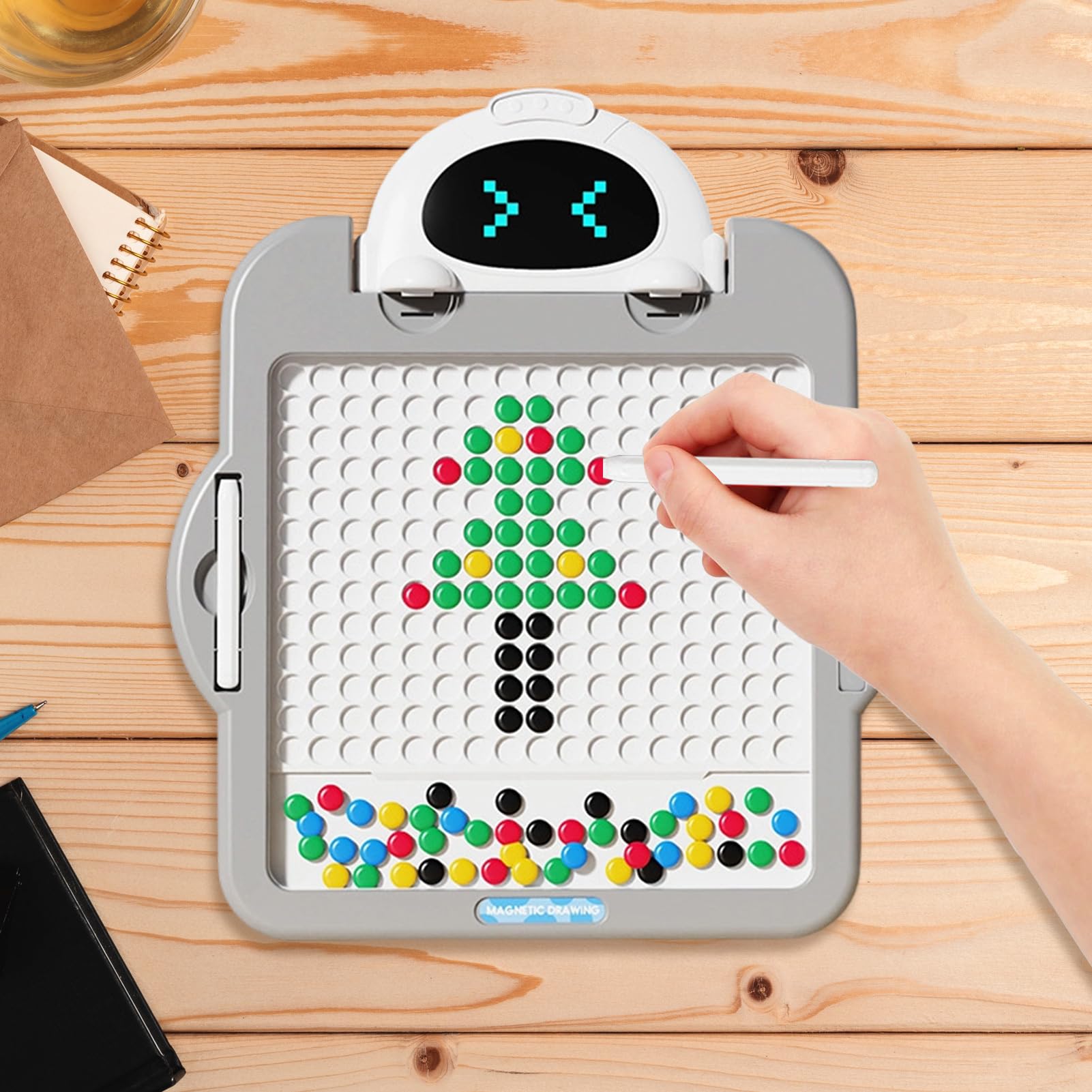 Magnetische Zeichentafel Magnetische Malschule mit Stift | Kreativ-Zeichenbrett Für Kinder im Alter von 3-6 Jahren, Mädchen, , Weihnachten, Neujahr, Vorschule, Kindergarten,