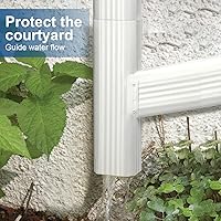 Vista 3 de VYH Canal Downspout Y Conector 2x3 Estándar Izquierdo Alto Brillo Blanco