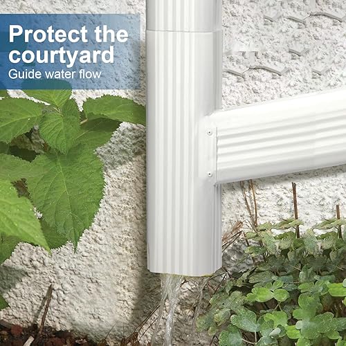 Miniatura 4 de VYH Canal Downspout Y Conector 2x3 Estándar Izquierdo Alto Brillo Blanco