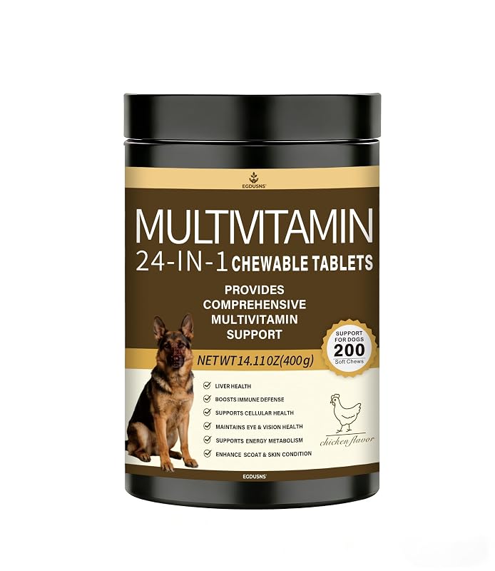 Multivitamínico para Cães em Mastigáveis Macios com Óleo de Salmão, Cúrcuma e Probióticos Astrallgn – 200 Unidades
