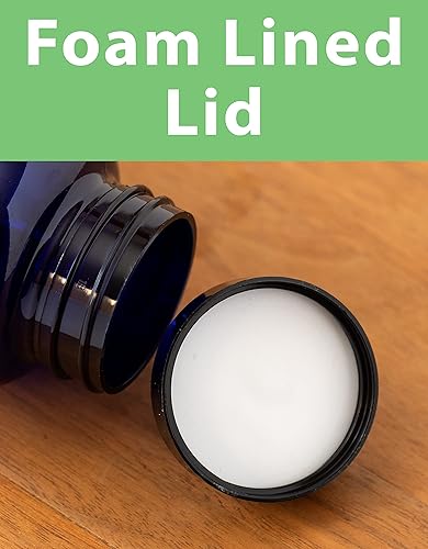 Miniatura 3 de JUVITUS Botella empacadora de plástico azul cobalto de 8 onzas con tapa negra (paquete de 6) a prueba de olores