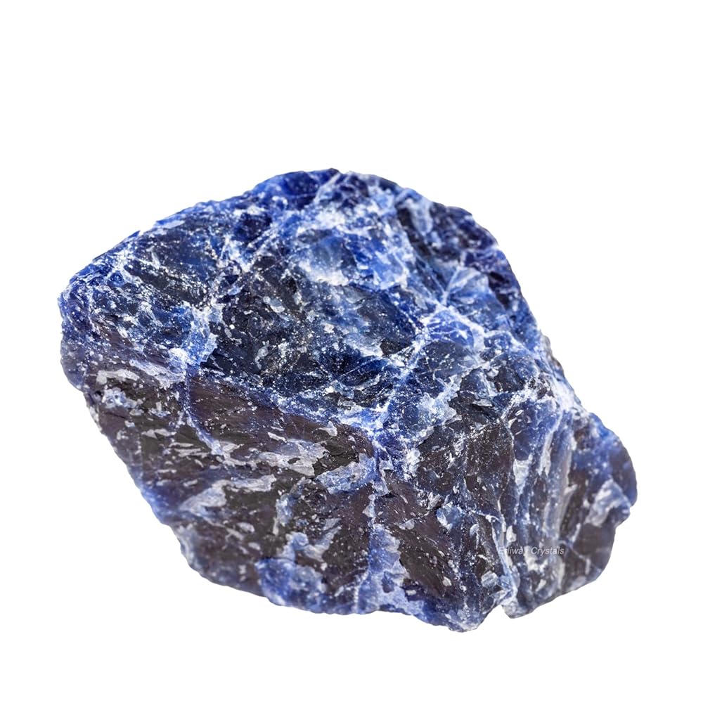 Sodalite Raw Crystals, Large 1.25-2.0 Healing Crystals Natural Rough Stones Crystal for Tumbling, Cabbing, Fountain Rocks, Decoration, Polishing, Wire Wrapping, Wicca & Reiki