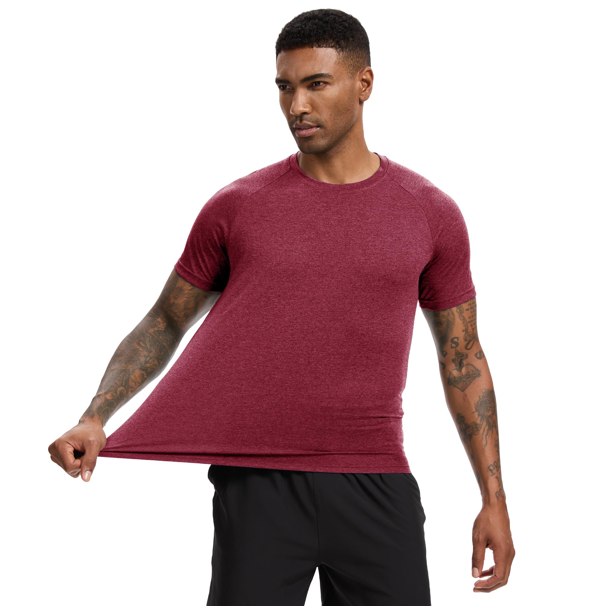 Camisetas de entrenamiento 7/5/3 para hombre, de secado rápido, absorben la humedad, para gimnasio, atletismo, ejercicio, correr, manga corta
