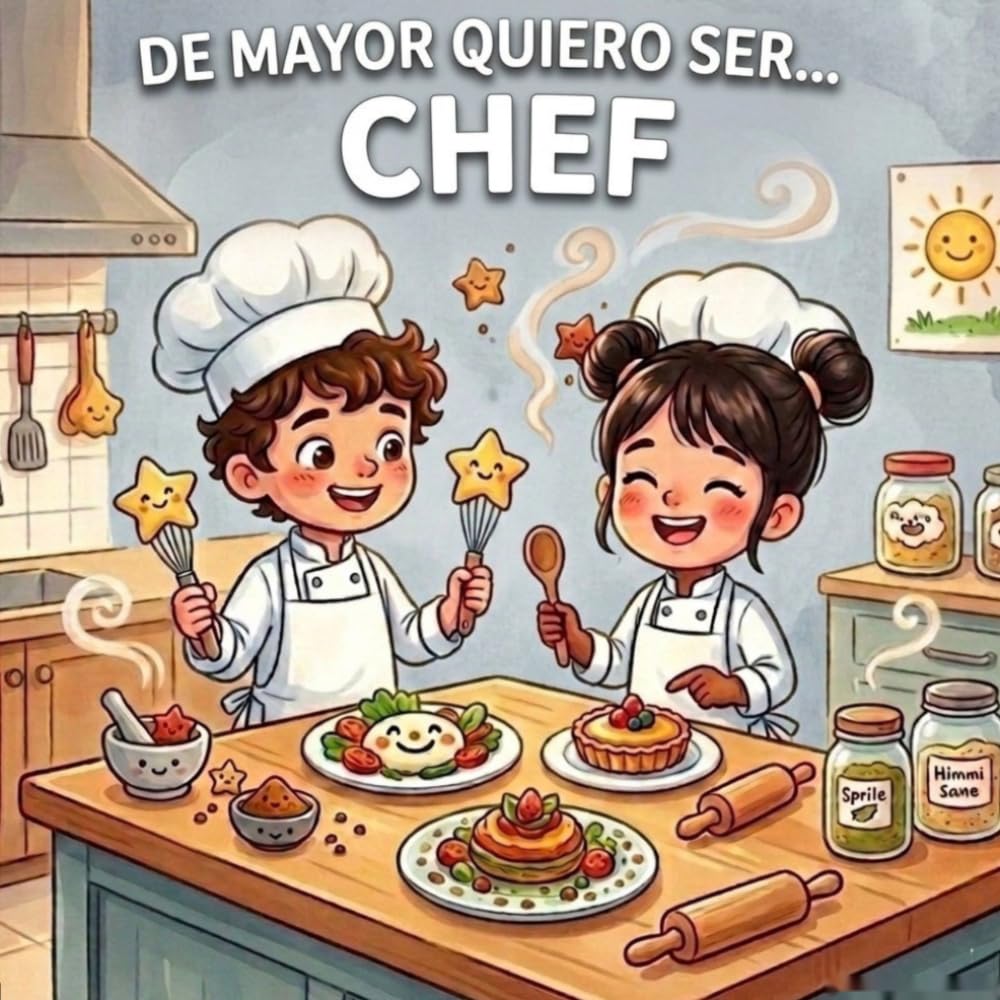 De mayor quiero ser... Chef: Libro infantil sobre como ser Chef, vocación, trabajo en equipo y amor por la cocina