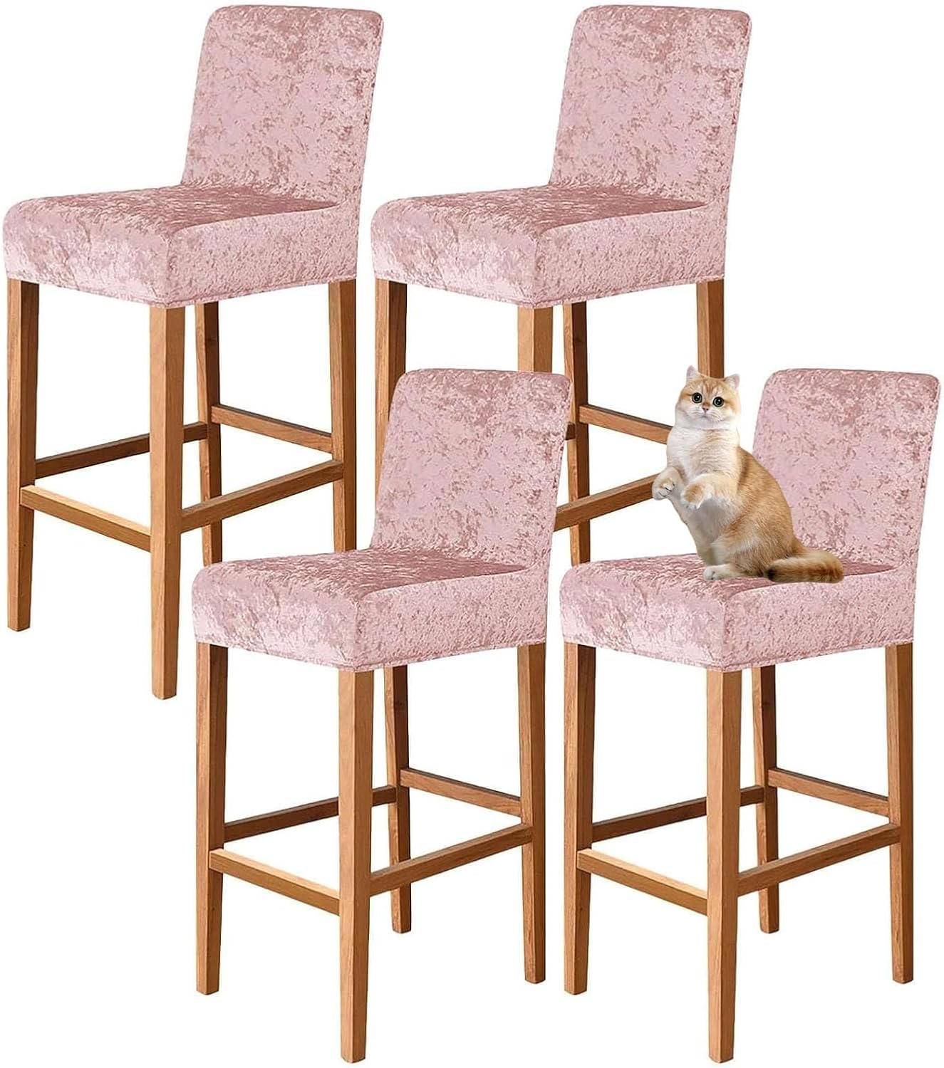 回転カウンター高さスツール 背もたれ付き ゴールドバースツール 2個セット キッチンアイランド 高さ調節可能な布張りシート (ブラッ 回転カウンター高さスツール  背もたれ付き ゴールドバースツール 2個セット キッチンアイランド 高さ調節可能な布張りシート (ブラッ ... ベルベットバースツールカバー、背もたれ付き、バースツールスリップカバー2枚セット、バースツール高さの椅子カバー、カウンター、ダイニン