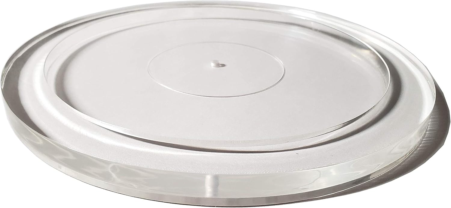 Acrylic Platter Upgrade for Pro-Ject Debut/T1/1Xpression, Music Hall MMF-2.1/2.2/2.3/3.3/5.1/5.1se/5.3/5.3se, Angels Horn, and Crosley C6 Turntables (Clear)