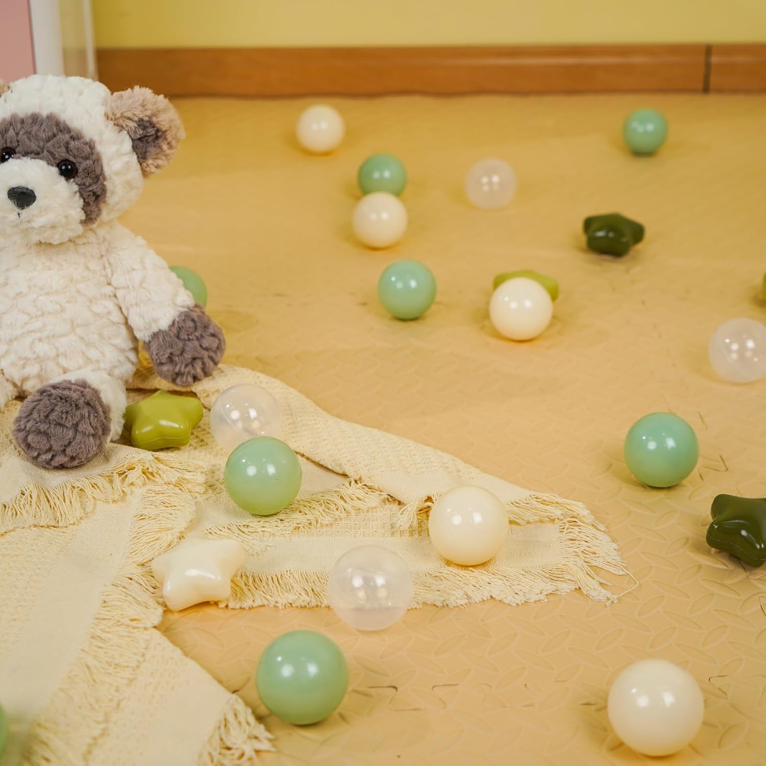 TRENDPLAY Star Ball Pit Balls for Toddlers - Ball Pit Ball Shapes for Boys Girls Fun, Birthday Party, Christmas Decoration