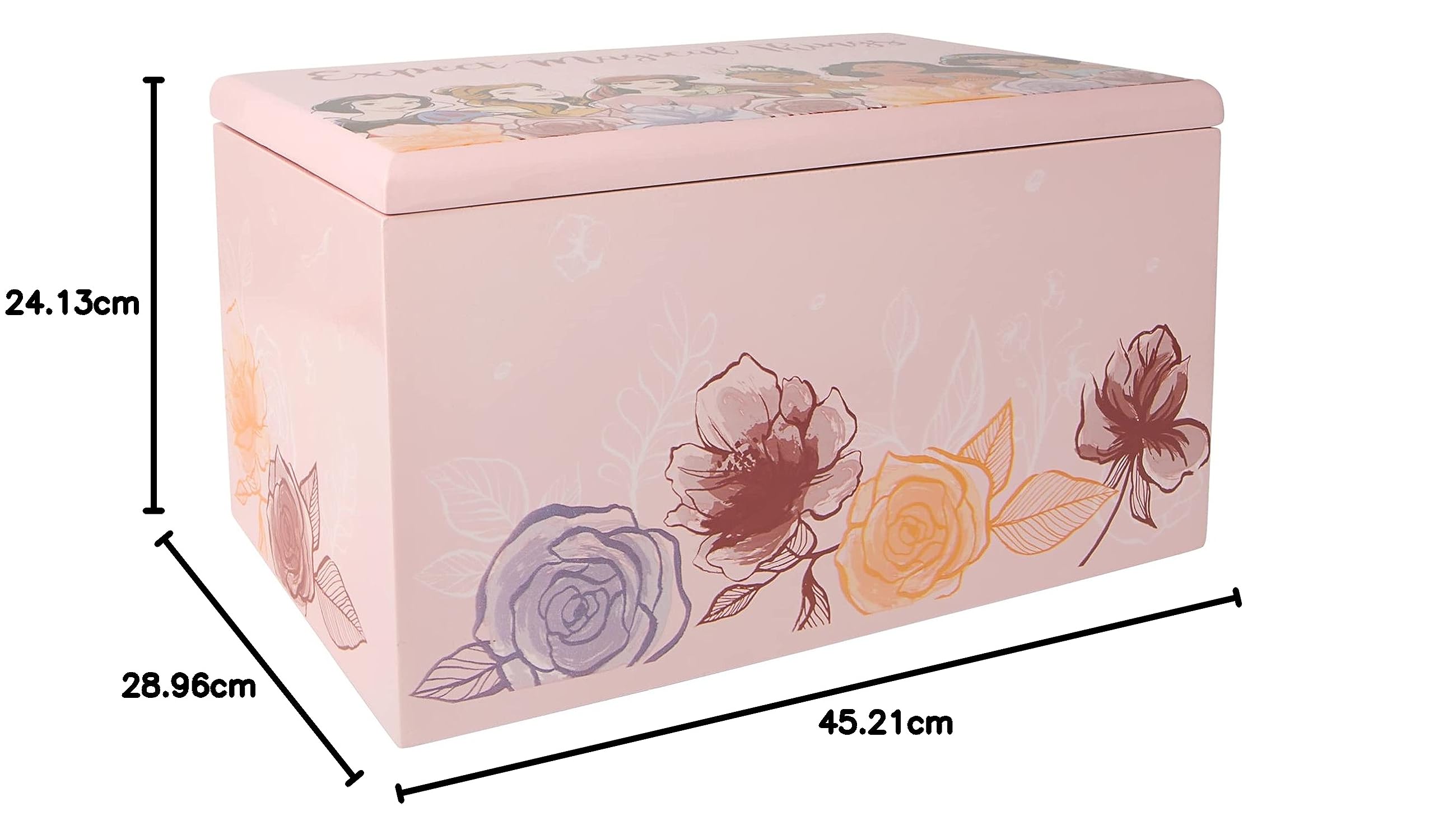 Peers Hardy Disney Princess Pink Printed Wooden Jewellery Box VX700652L,One Size