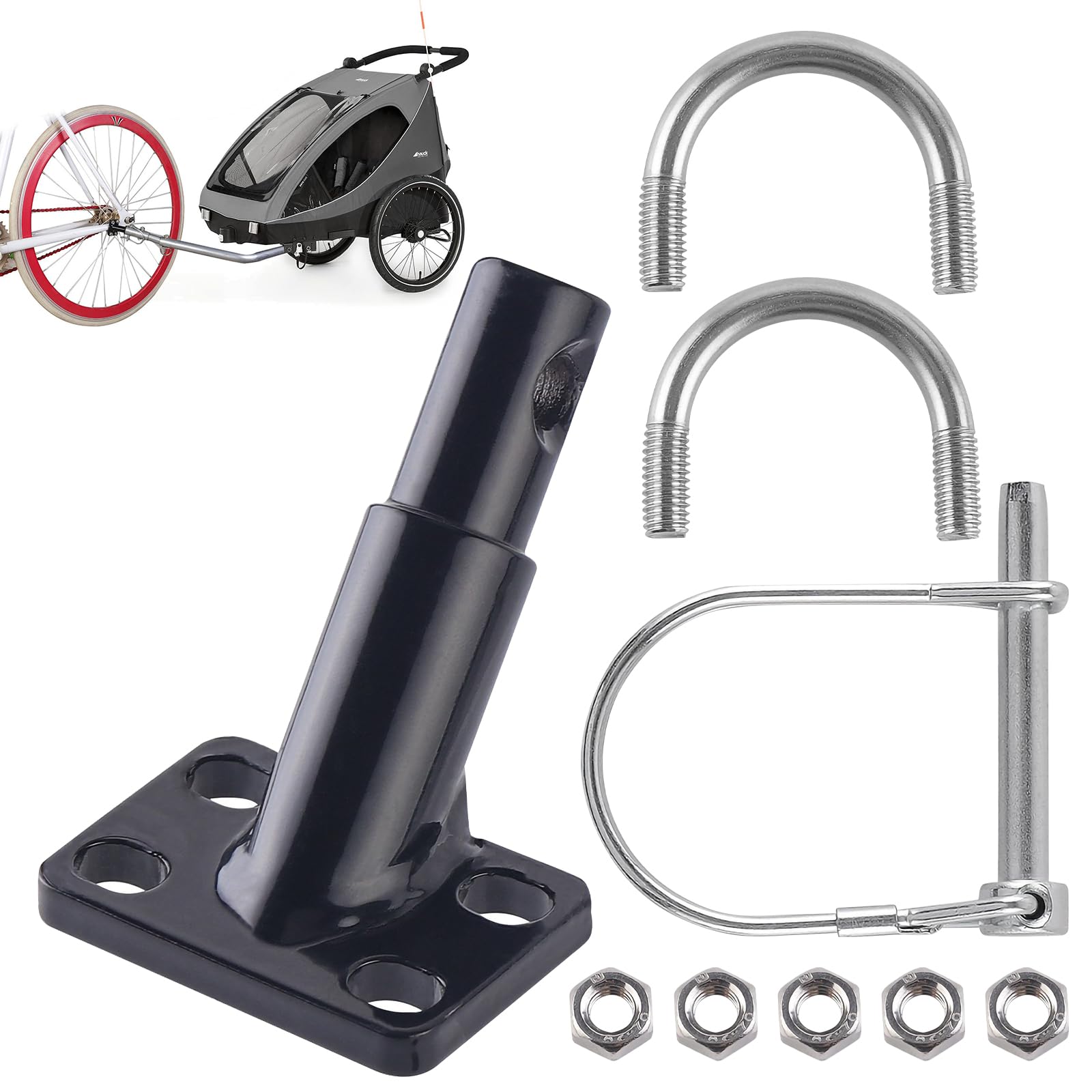 Fahrrad AnhäNgerkupplung, NlsqEU Anhängerkupplung FahrradanhäNge, Kupplung FahrradanhäNger, Schnellkupplung für FahrradanhäNge, für Den TäGlichen Transport, Outdoor