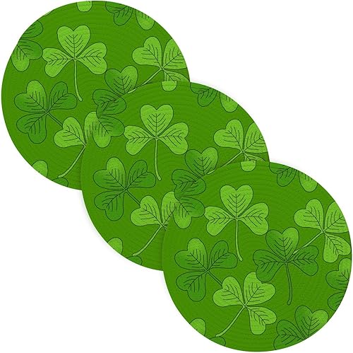 Miniatura 1 de 3 Pcs Microwave Trivet for Hot Pots and Pans 15in Cotton Thread Weave Heat Resistant Table Pad for Instant Pot Cookware Protects St. Patrick's Day