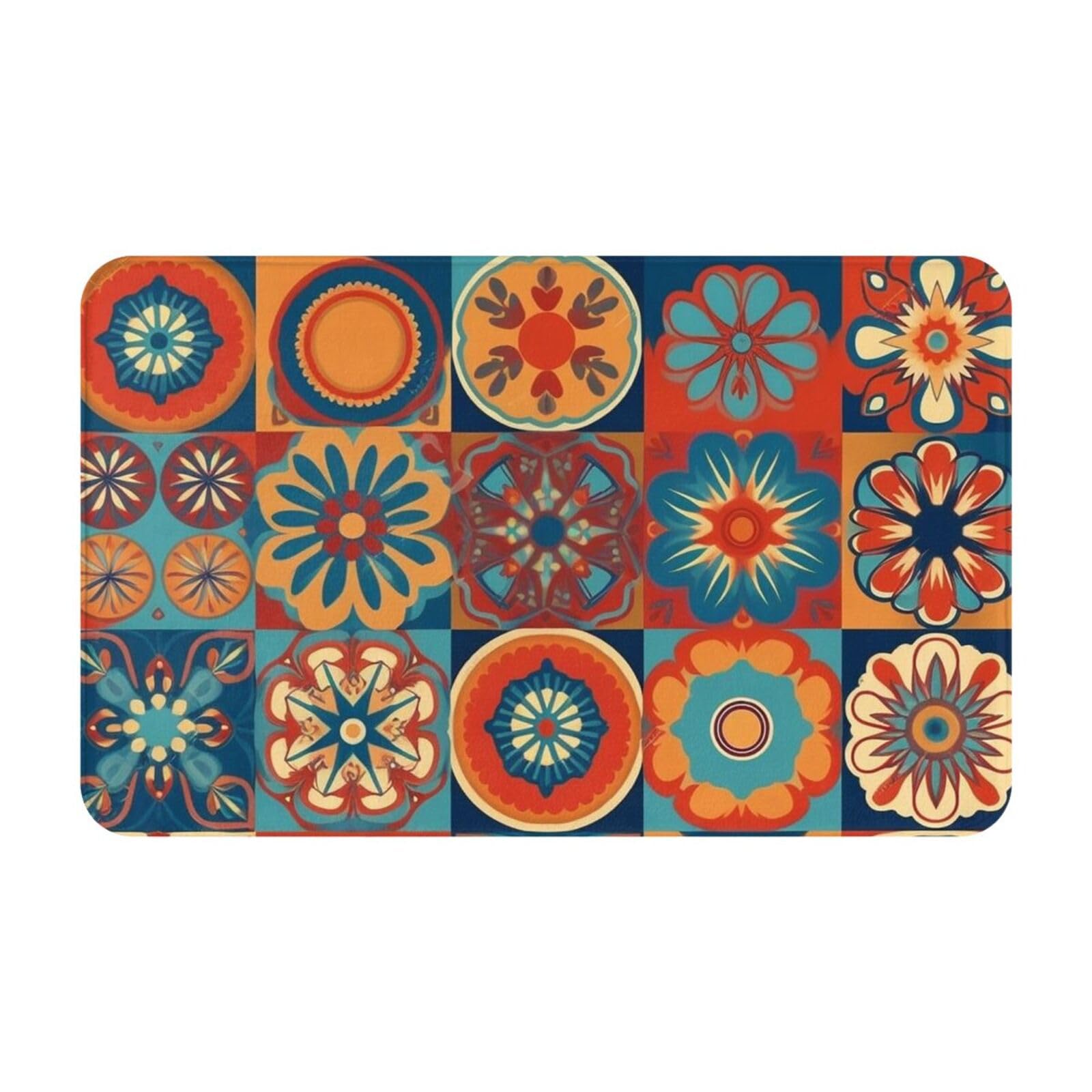 Tapis de sol cuisine et chambre à coucher flanelle style rétro chic