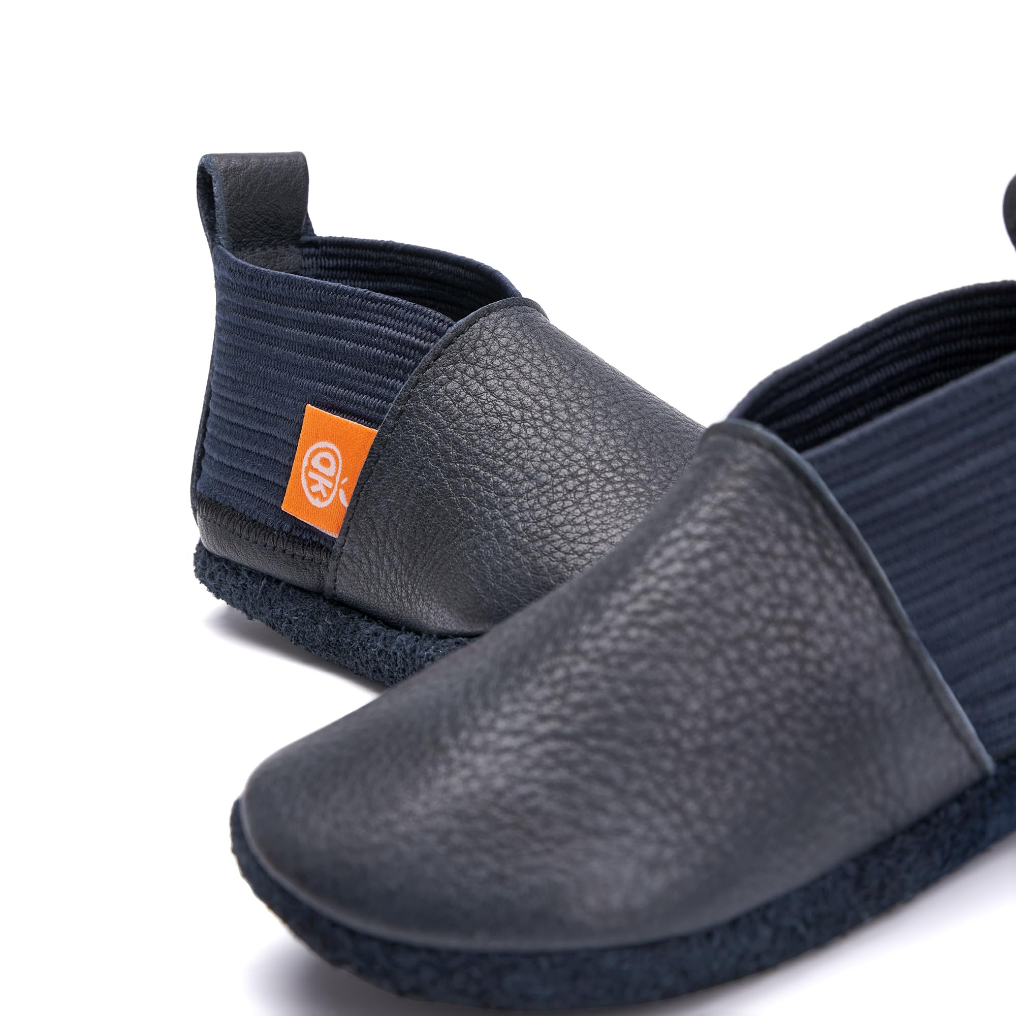 Bio-Leder Kinder-Hausschuhe – Softsohle Krabbelschuhe & Lauflernschuhe Poppies, Öko-Lederpuschen Handmade in Germany für Babys & Kinder