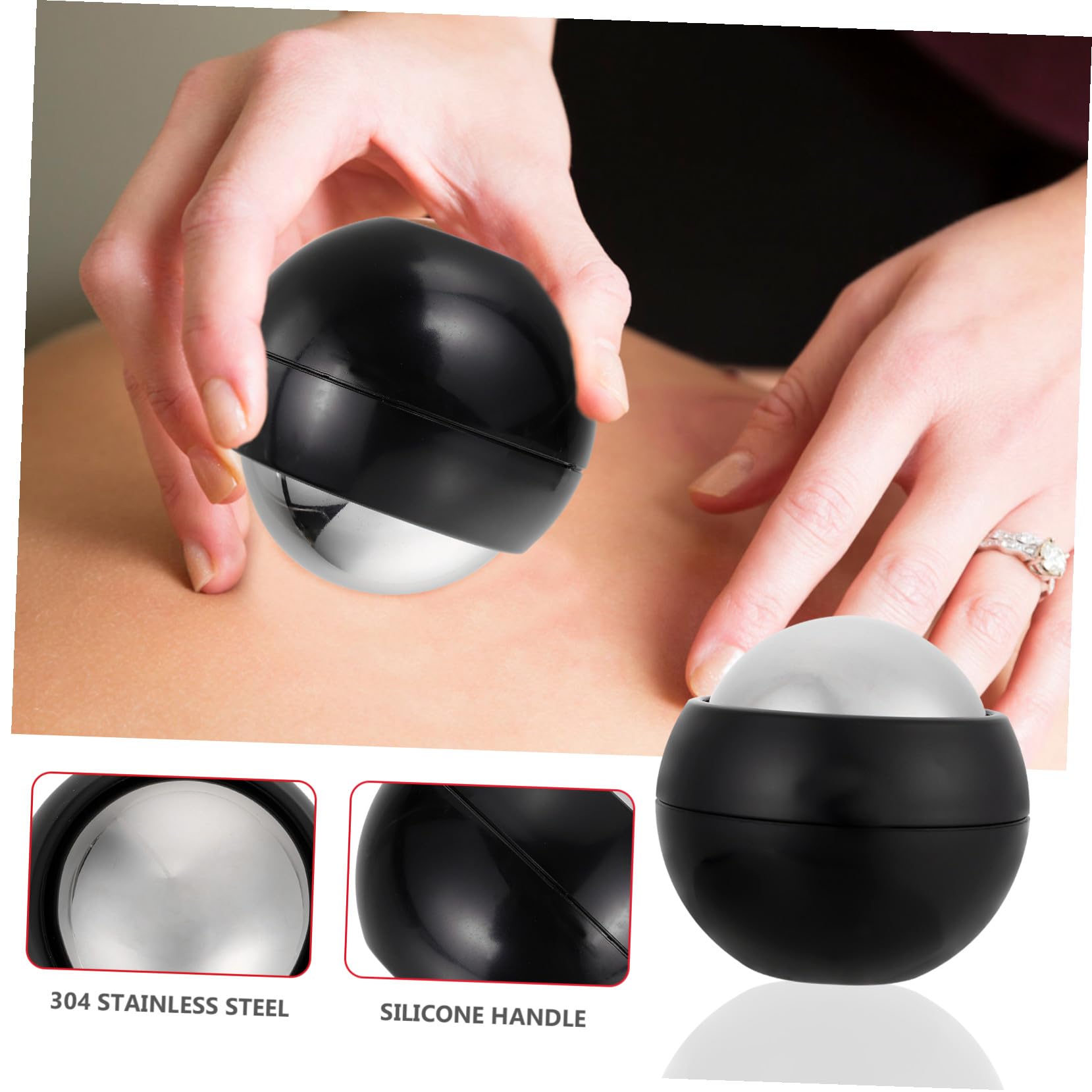 Bola de Masaje Portátil para Aliviar Músculos, Rodillo Térmico y Diseño Ergonómico, para Fitness y Yoga