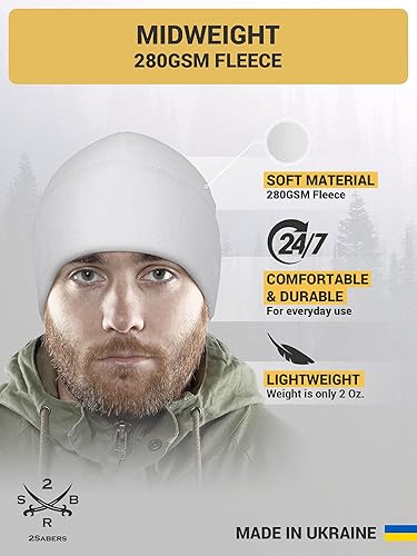 Miniatura 2 de 2SBR 2SABERS Gorro de invierno cálido de forro polar para hombre, gorro táctico militar del ejército