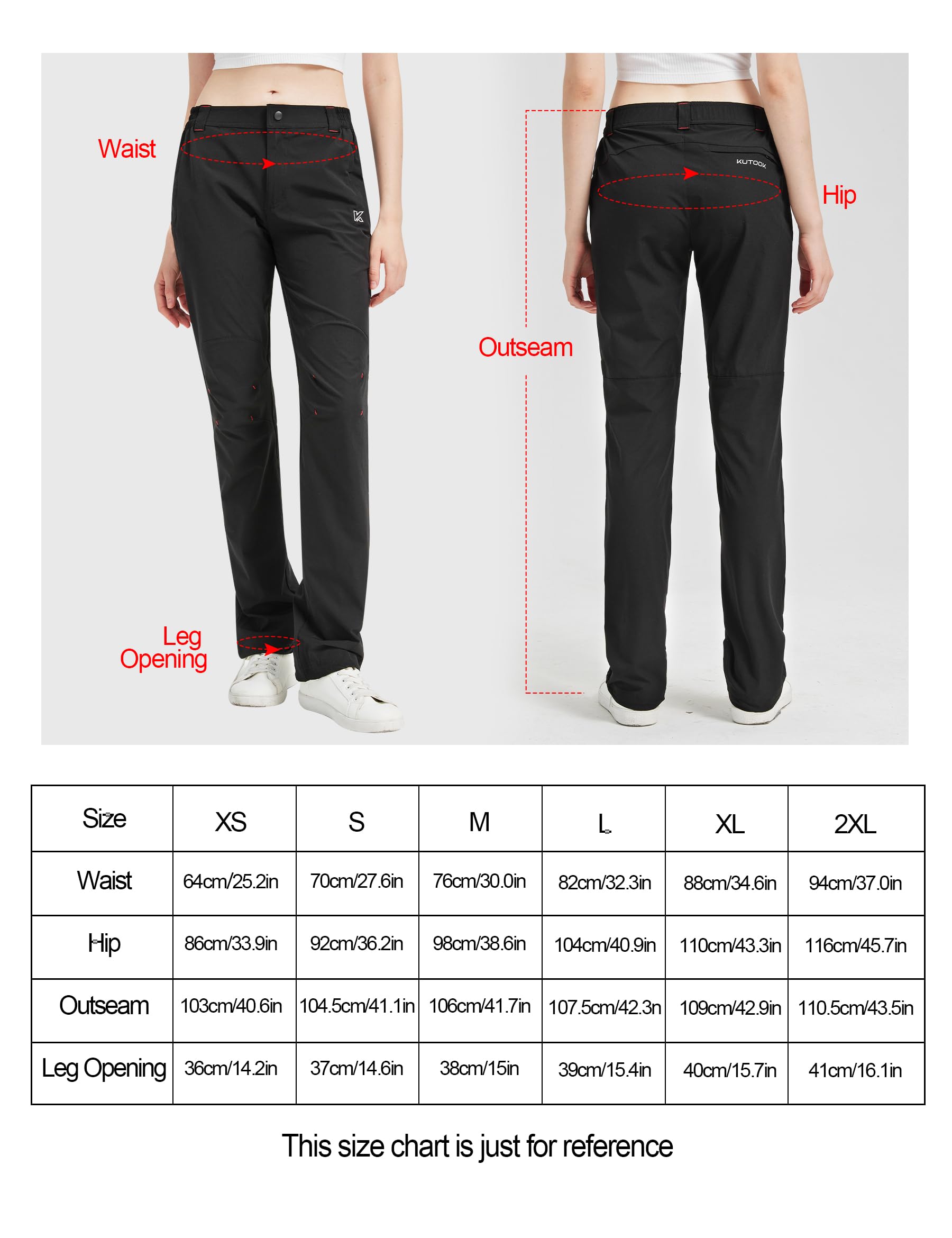 KUTOOK Pantalones Senderismo Mujer Transpirable Pantalones de Acampada y Marcha para Mujer Ligero Trekking Deportivos al Aire Libre