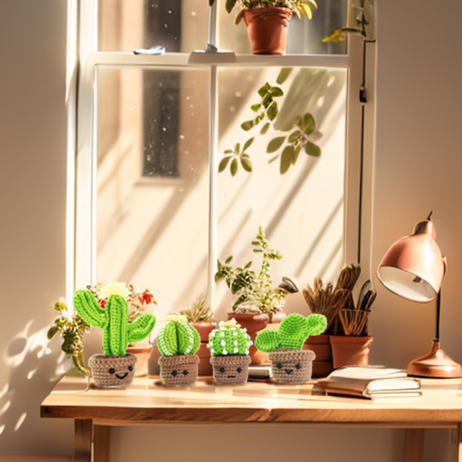 Amazon.co.jp: Weronique 4スタイル サボテン かぎ針編みキット 初心者