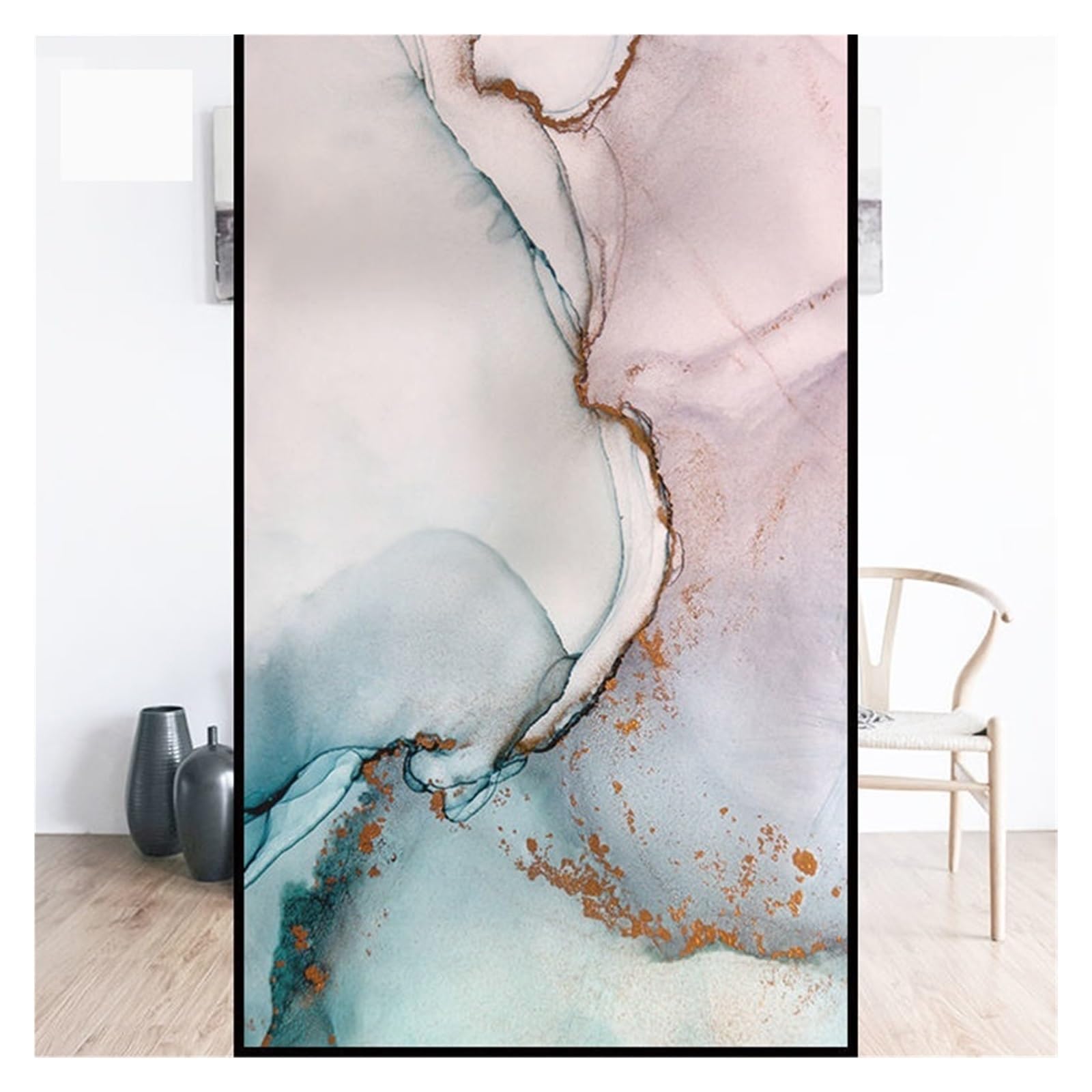 Window Film Electrostatic Glass Stickers,Privacy Film, Non-Adhesive Vinyl Multicolor Multiple Sizes Pack(Colour-b,30x60cm)