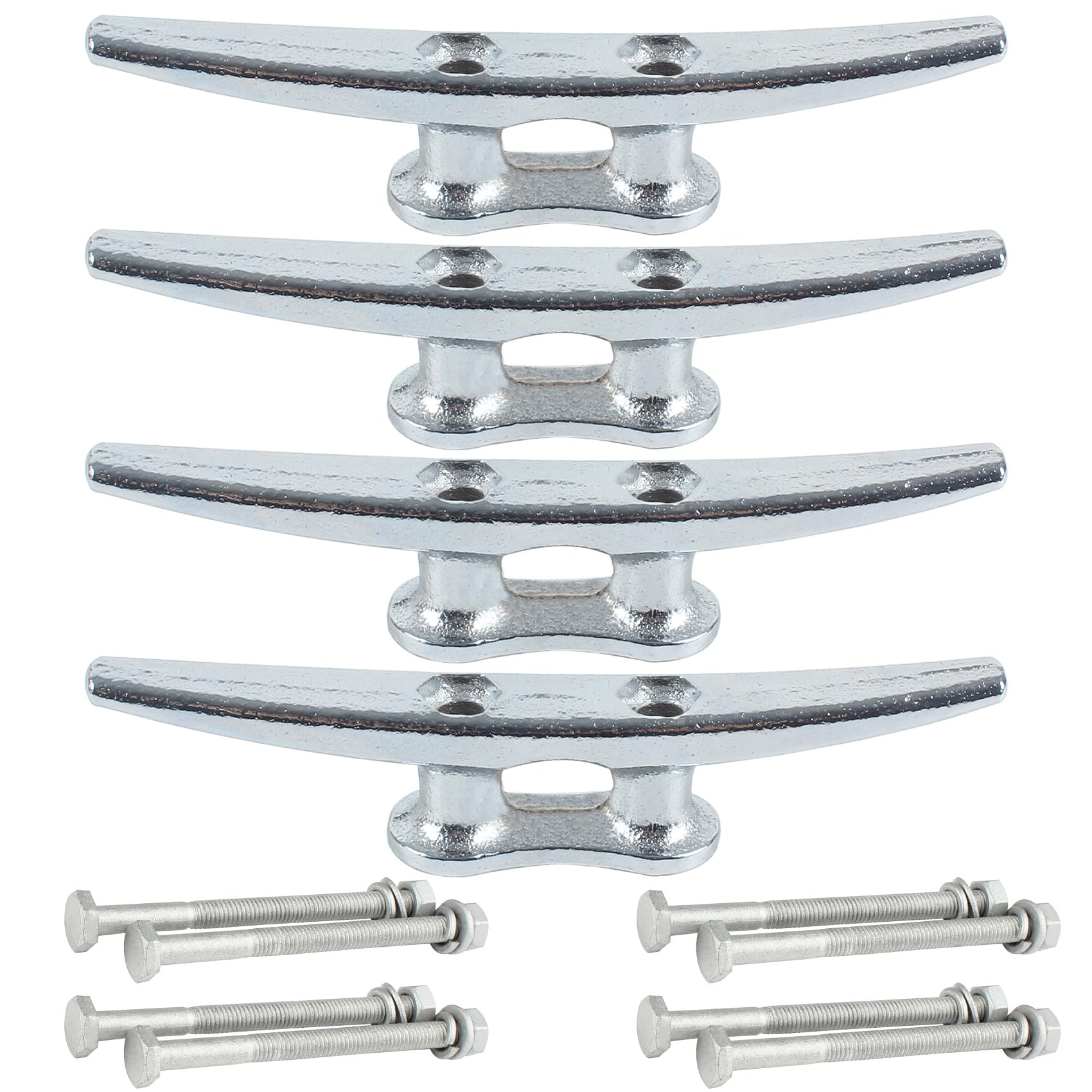 VEITHI 6 inch Dock Cleats Boat Cleats 4 Pack, Boat Dock Cleats Rope Cleat with Hardware Ideal for Boat, Decks, Piers for Tying up Boats,Marine Decor,