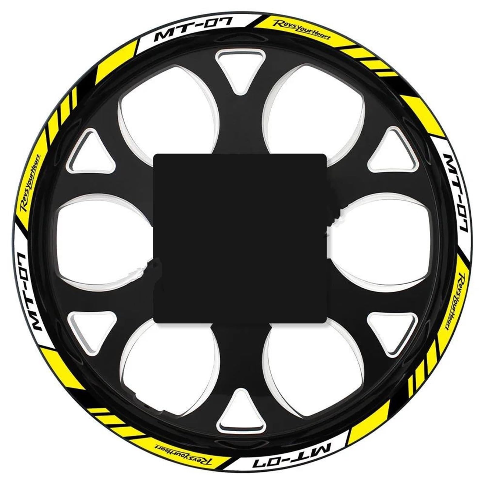 Reflective Motorcycle Wheel Sticker Hub Decals Rim Stripe Tape for Yamaha MT07 MT-07 Mt 07(Color3)