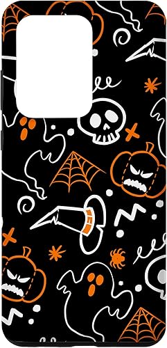 Galaxy S20 Ultra Ghost esqueleto calabaza bruja sombrero lindo patrón de Halloween
