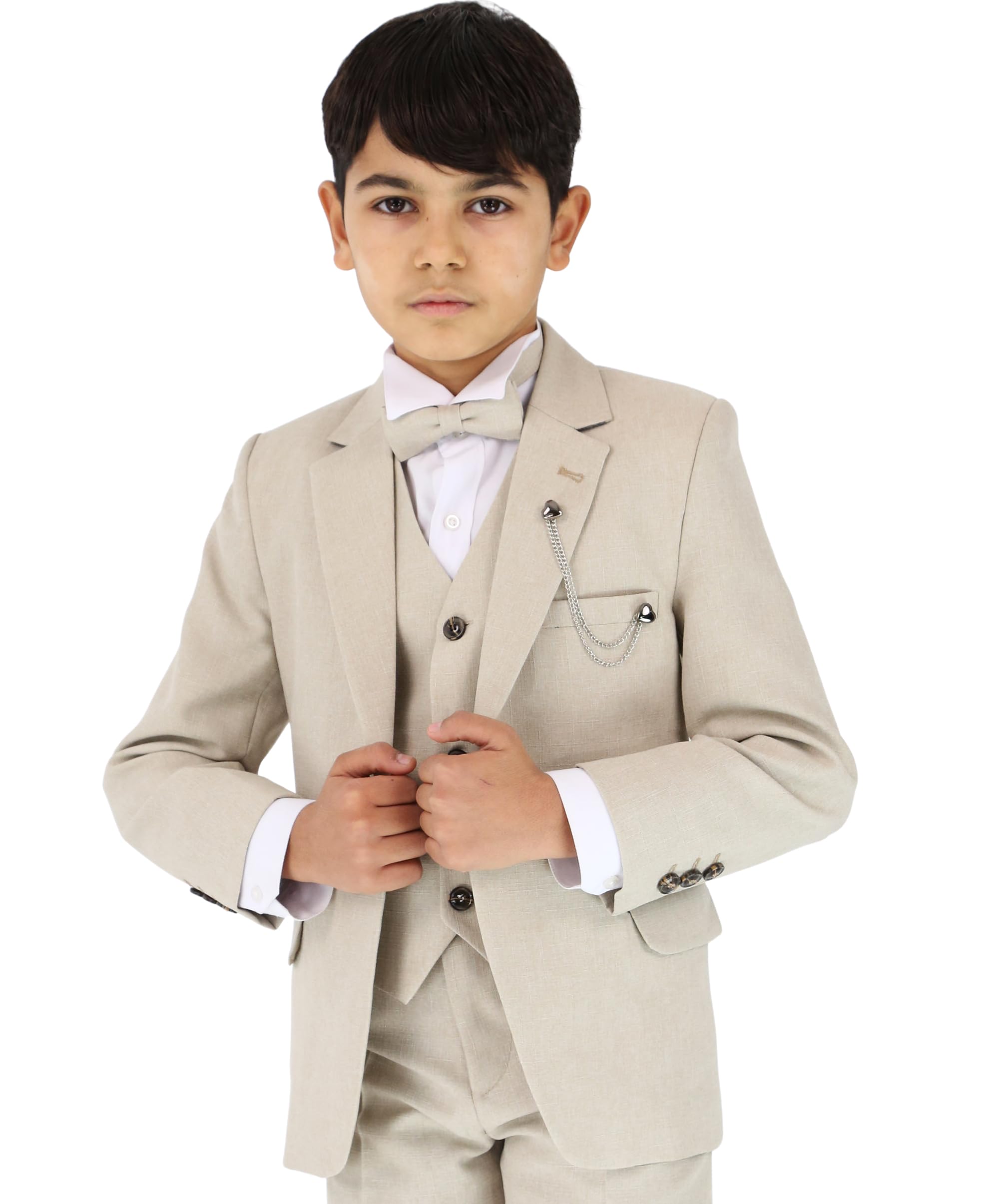 SIRRI Strukturierter formeller Anzug für Jungen – Slim Fit-Set für Hochzeit, Kommunion, Alter 1-16