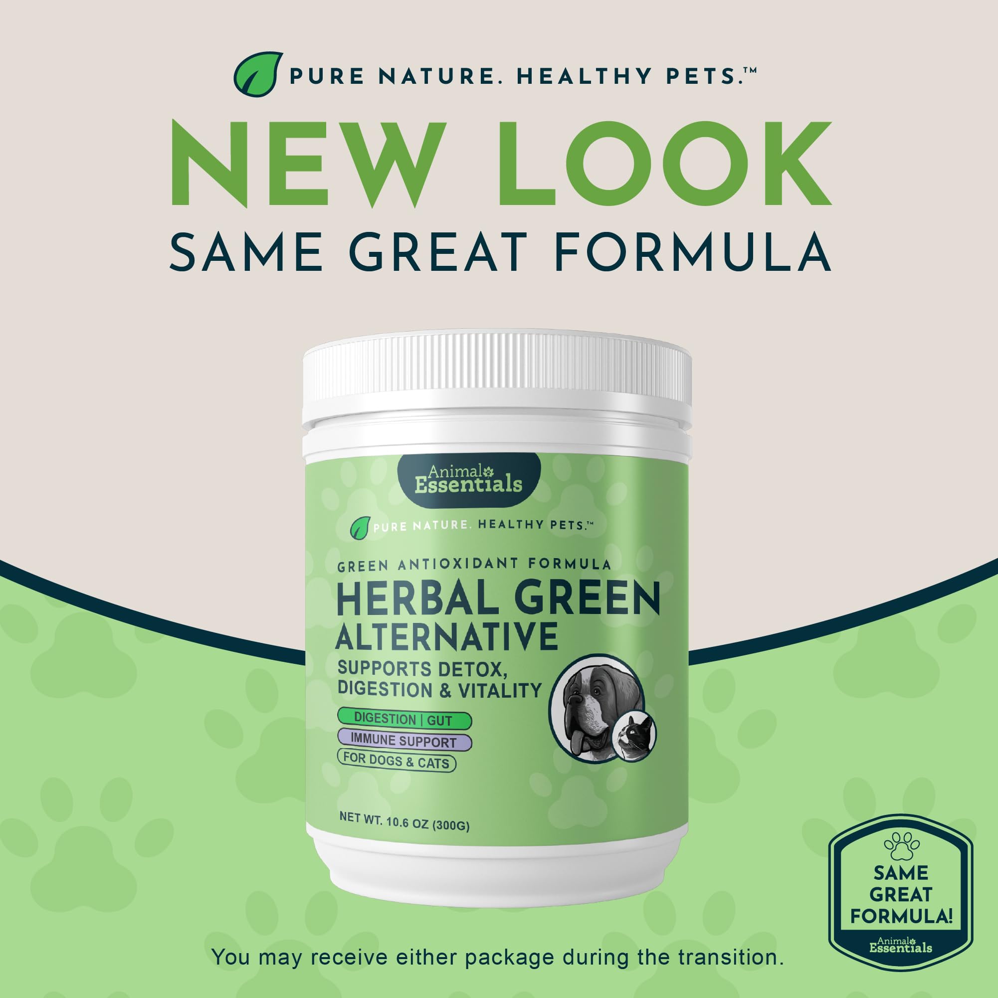 Animal Essentials Herbal Green Alternative Dog & Cat Antioxidant 12-Oz. - 2 Pack