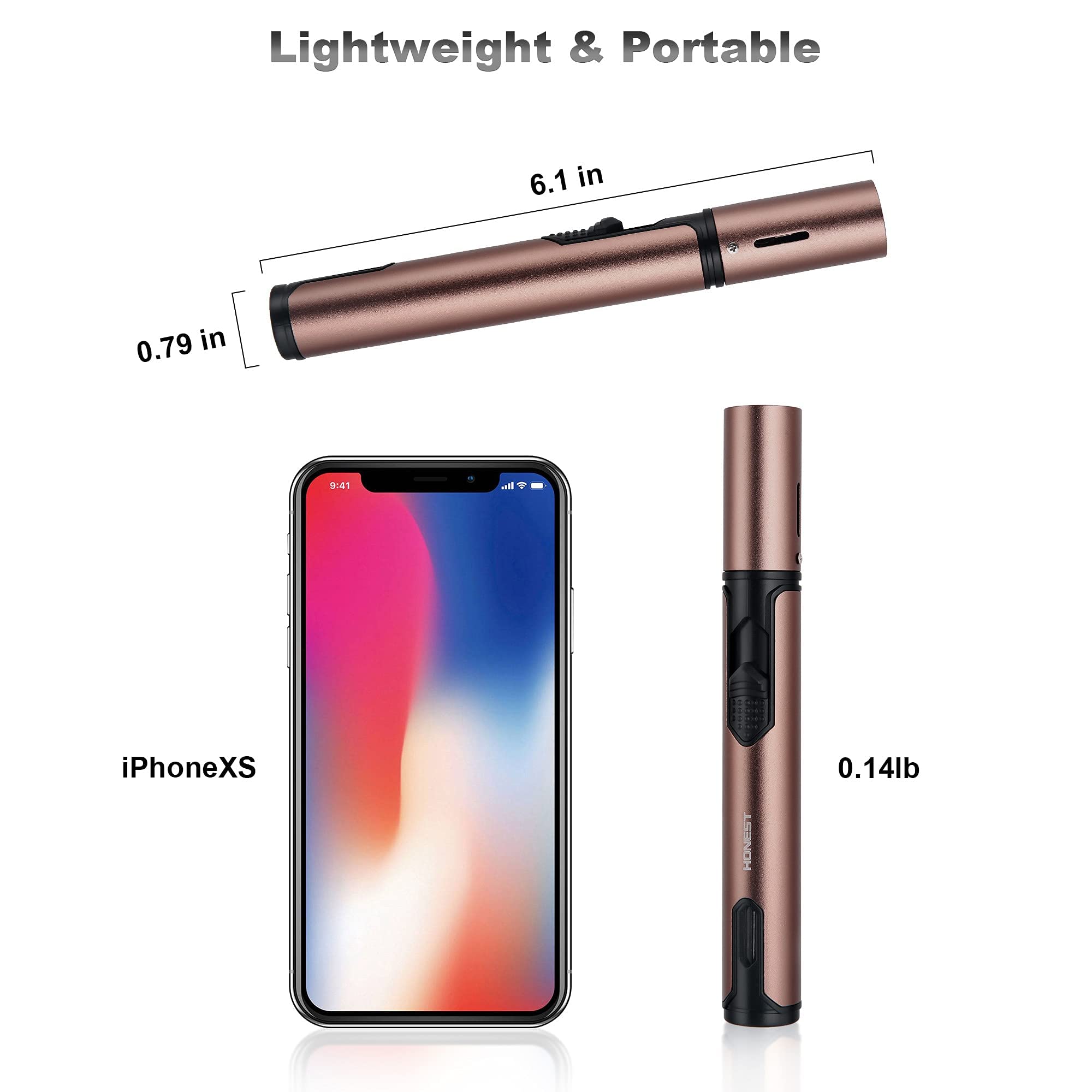 IEIK Butane Torch Lighter 2 Pack Refillable Torch Lighter Adjustable