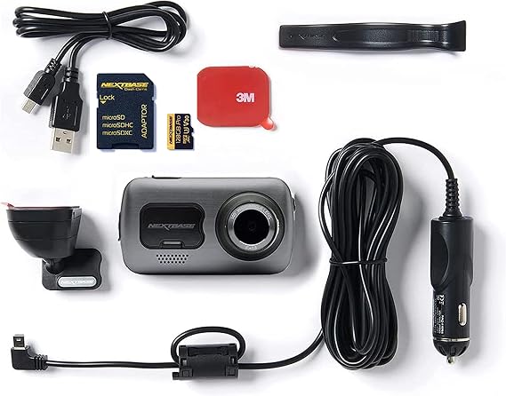 Nextbase 622GW Dash Cam with 128GB Micro SD Memory Card Bundle - Dash Camera for Cars with True 4K 30fps UHD Auto Recording, Wi-Fi, GPS, Bluetooth, Alexa, Image Stabilization, Parking Mode