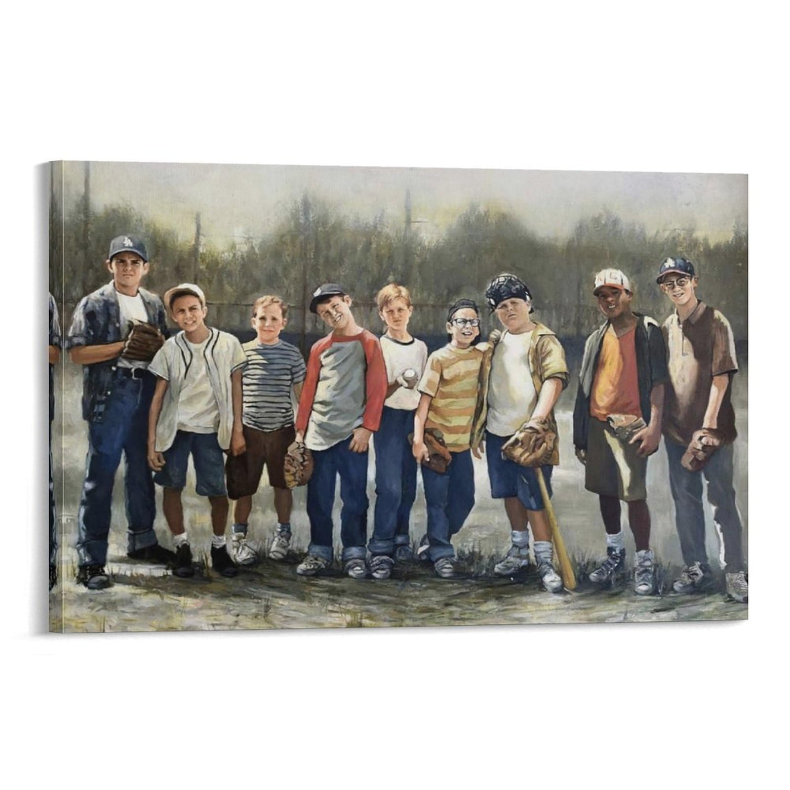 hynau The Sandlot Baseball Movie Print Poster Canvas Wall Art Room Aesthetics HD Modern Decorative Painting For Teens Bedroom Liveroom Dorm Deco 30x20inch(75x50cm)