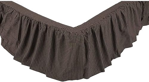 Miniatura 4 de VHC Brands Kettle Grove - Falda de cama individual de 39 x 76 x 16 pulgadas, accesorio de ropa de cama primitiva, color negro campestre