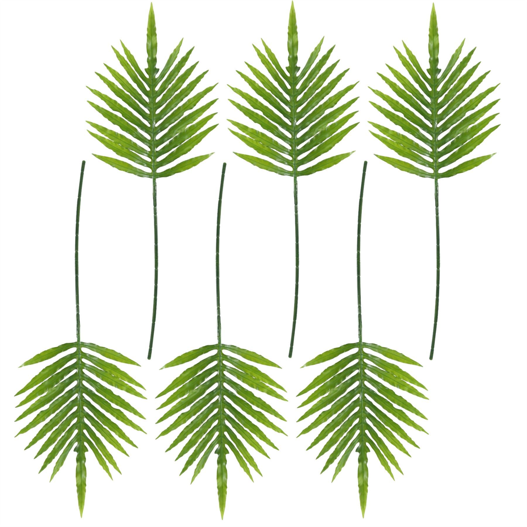 Pack of 6 Green Artificial Palm Leaves - 95cm Long, 35cm Wide - Home Decor