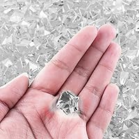 Vista 2 de Cristales redondos acrílicos de color (imitación de diamante), gemas de tesoro, para esparcir sobre la mesa, llenar jarrones, eventos, bodas