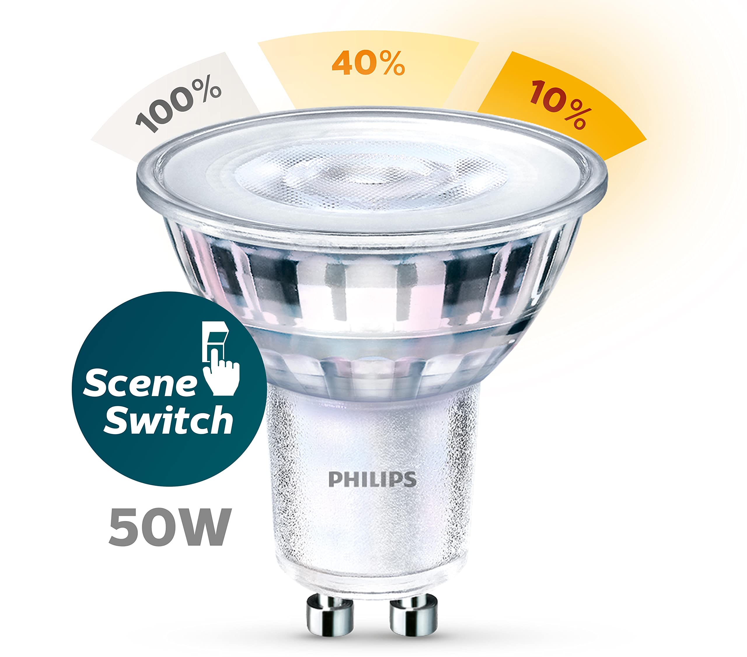 Philips Meranti Aufbaustrahler (Weiß) - 3-Flammig - SceneSwitch | Deckenstrahler - GU10 - Warmweiß - Einfach dimmbar mit Ihrem klassischen Schalter